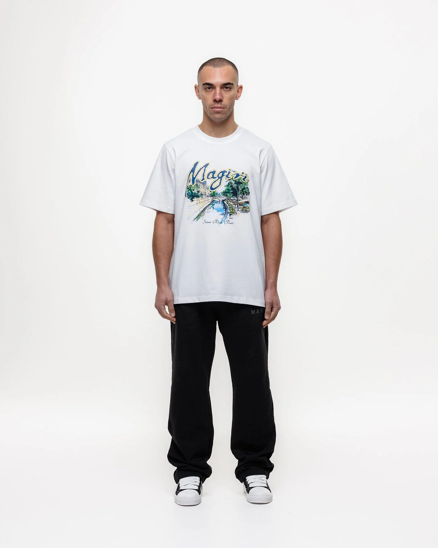 Magiri Seine River Printed T-Shirt 'White' - Image 3