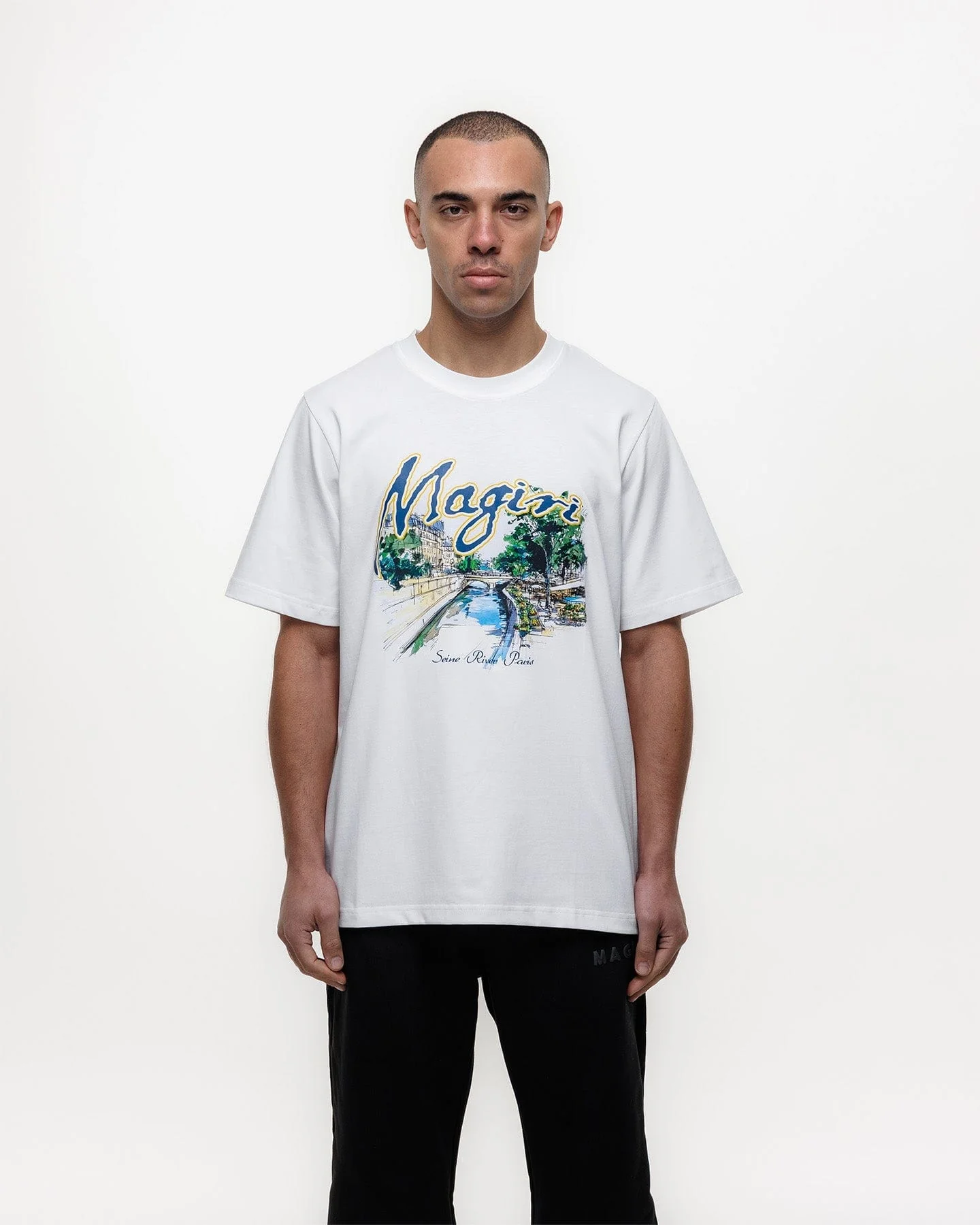 Magiri Seine River Printed T-Shirt 'White' - Image 4