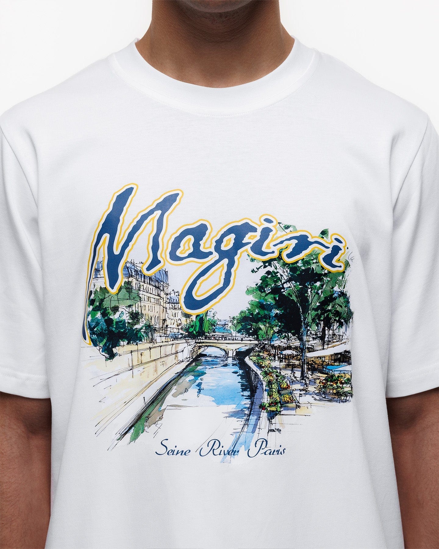 Magiri Seine River Printed T-Shirt 'White' - Image 6