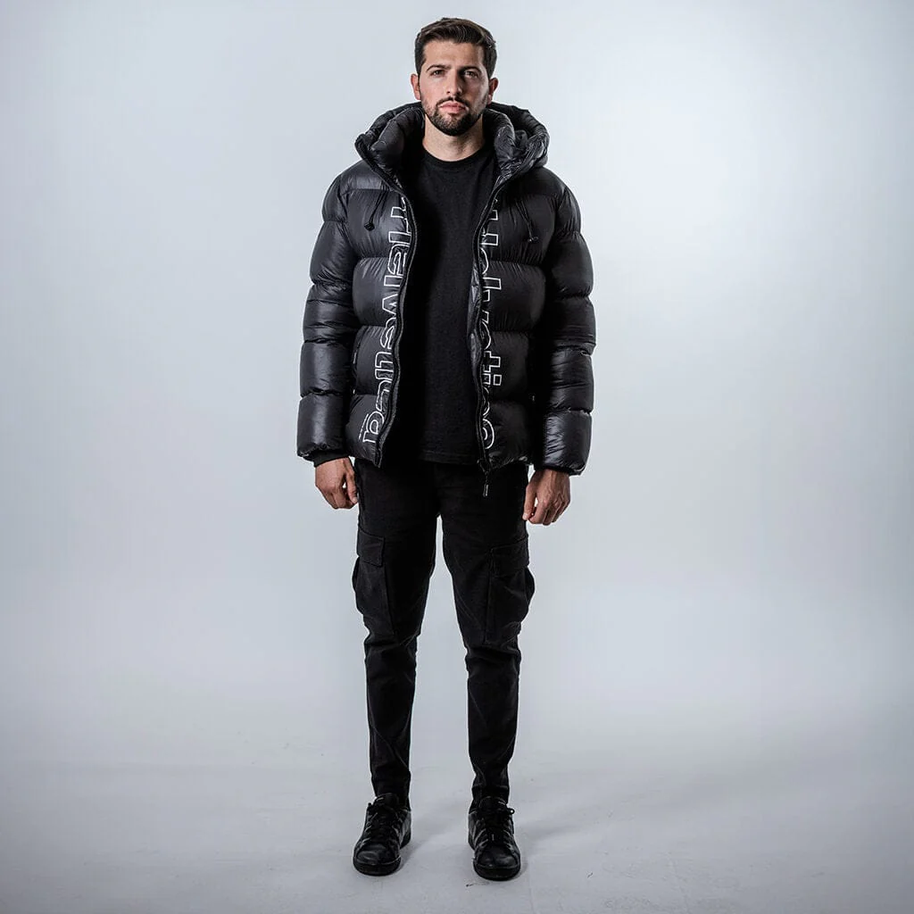 Helvetica Mountain Pioneers Silver 2 Hooded Down Jacket - Image 4