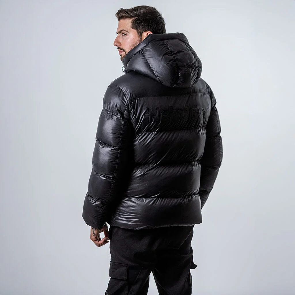 Helvetica Mountain Pioneers Silver 2 Hooded Down Jacket - Image 5