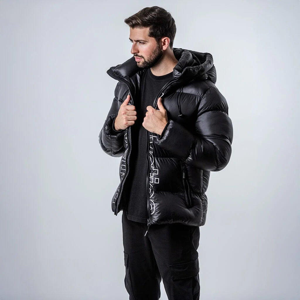 Helvetica Mountain Pioneers Silver 2 Hooded Down Jacket - Image 6