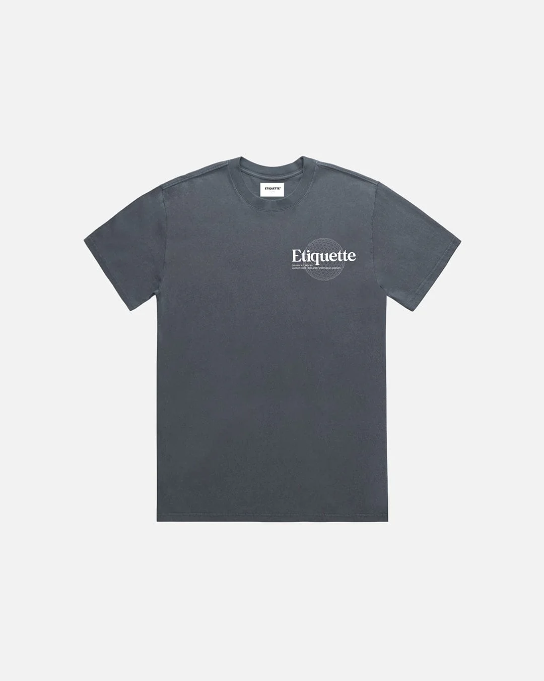 Etiquette Sphere Tee 'Faded Indigo' - Image 2
