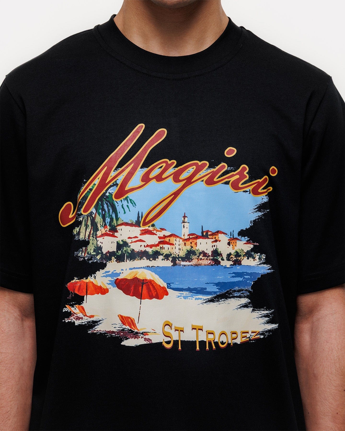 Magiri St. Tropez Printed T-Shirt 'Black' - Image 6