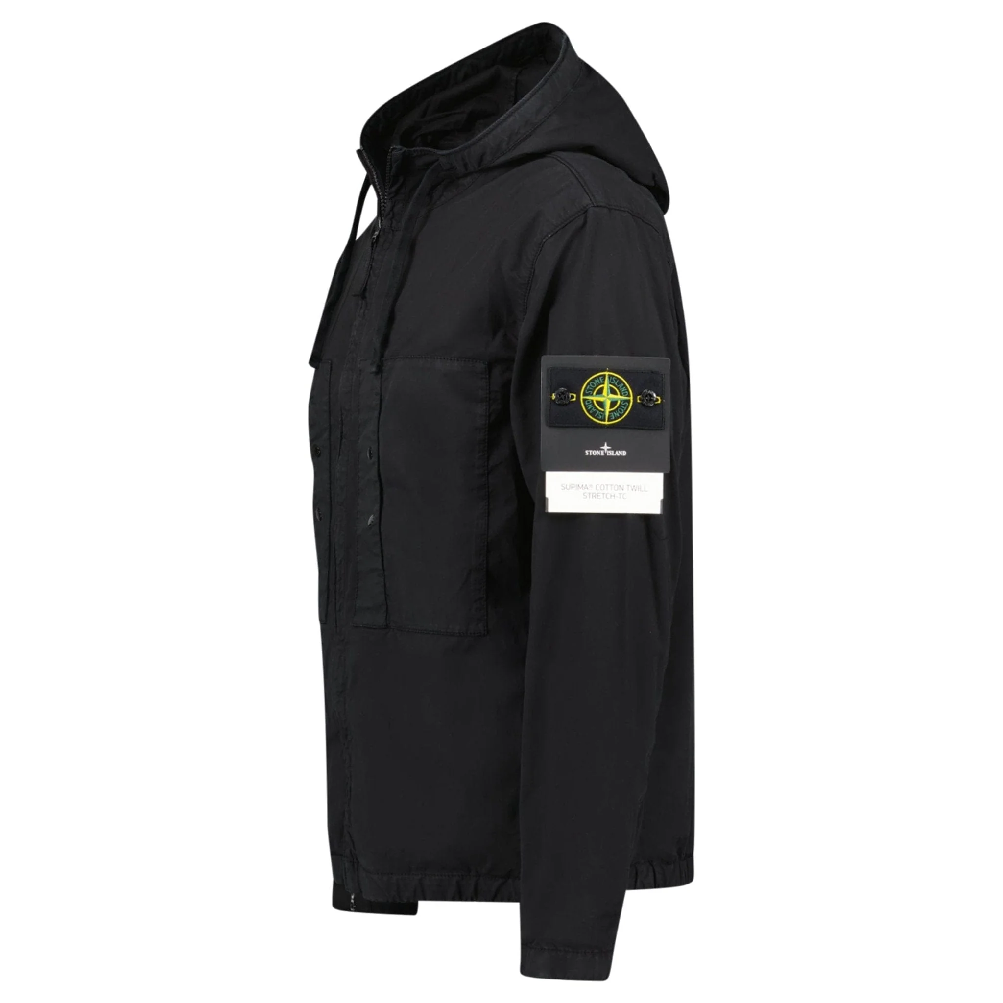 Stone Island Black Chest Pocket Hooded Jacket - Image 3