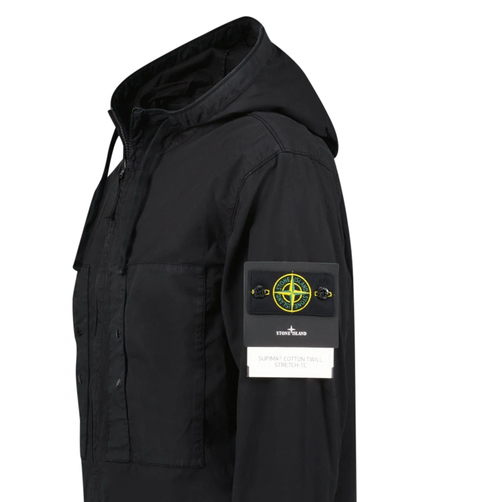 Stone Island Black Chest Pocket Hooded Jacket - Image 4