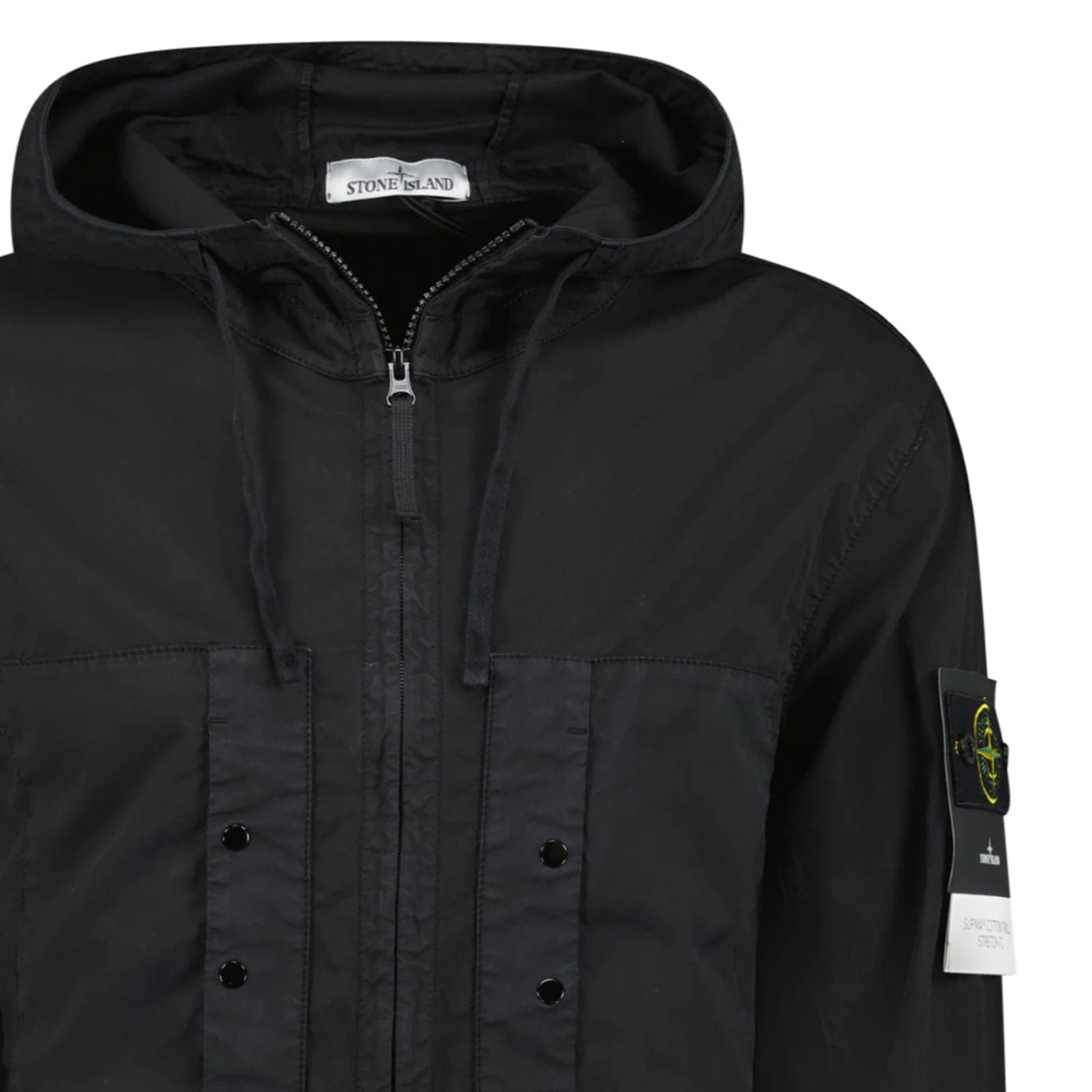 Stone Island Black Chest Pocket Hooded Jacket - Image 5