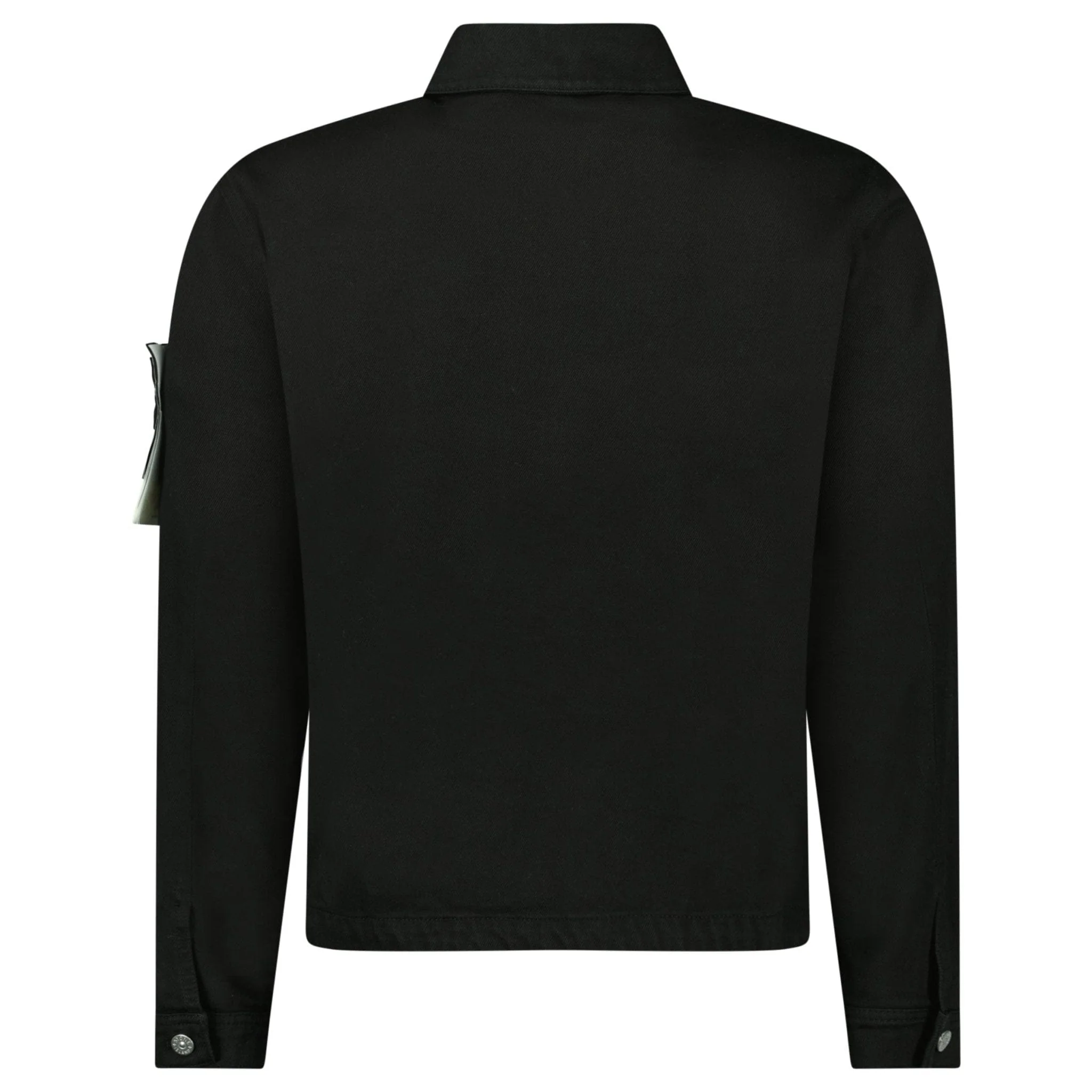 Stone Island Bull Denim-TC Coach Jacket in Black - Image 4