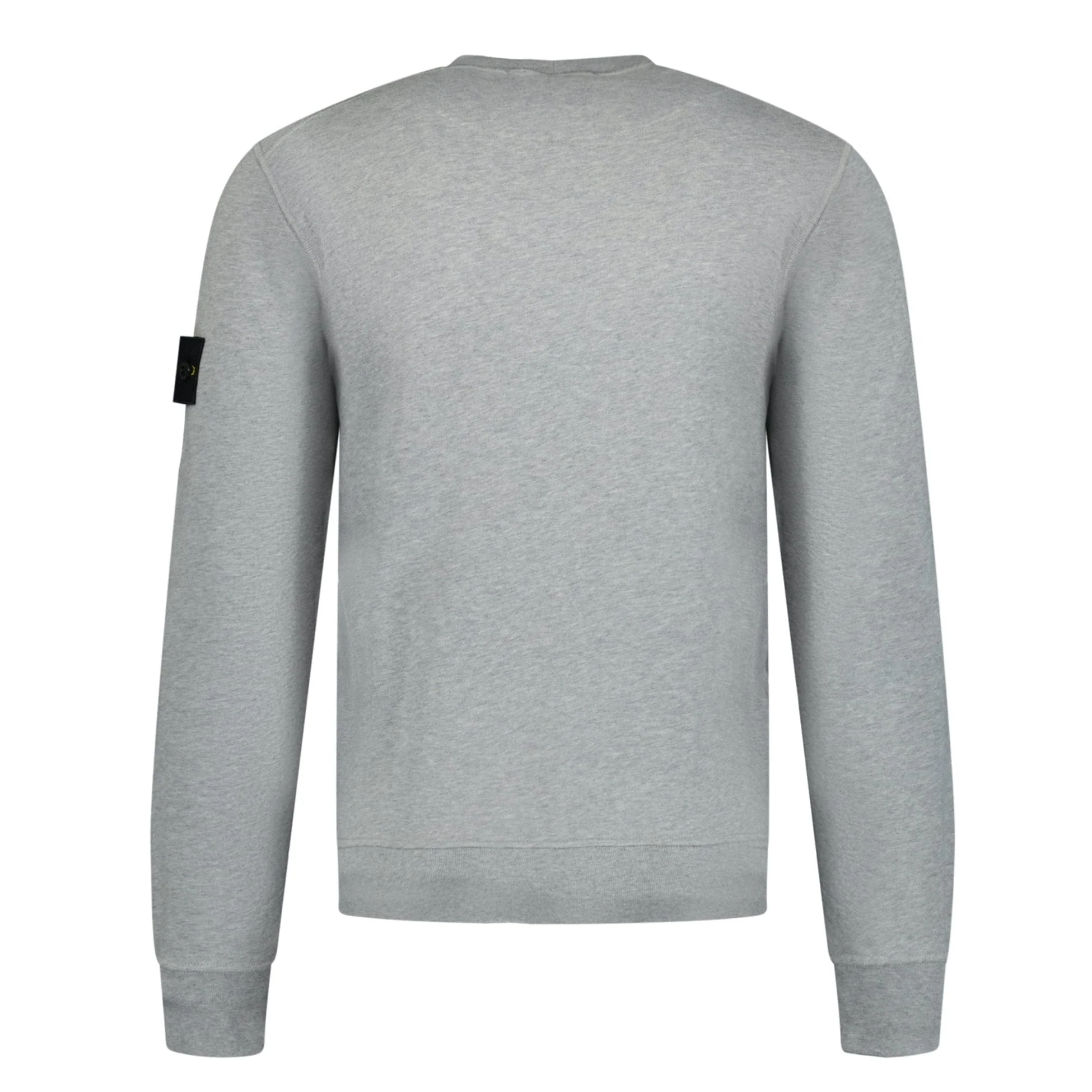 Stone Island Compass Badge Organic Cotton Crewneck Sweatshirt Grey - Image 3