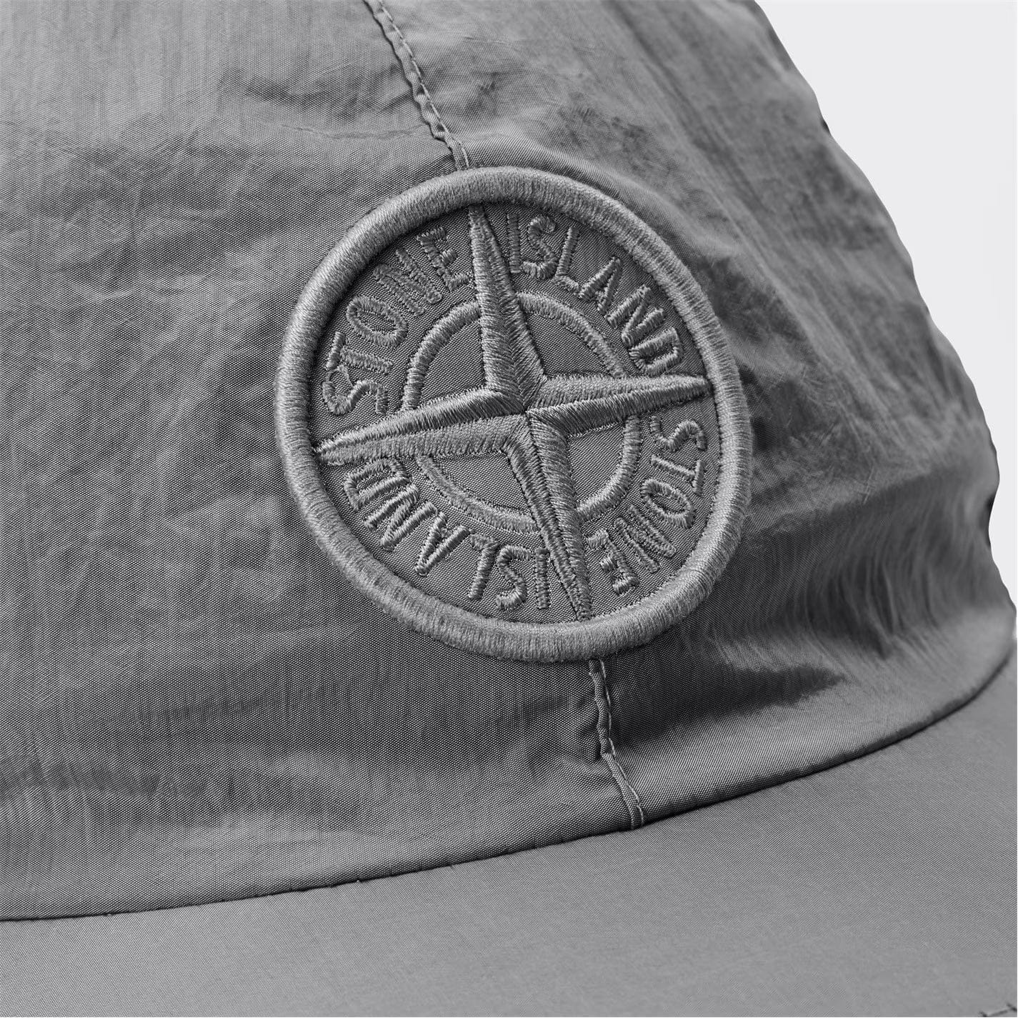 Stone Island Compass Nylon Baseball Cap in Grey - Image 2