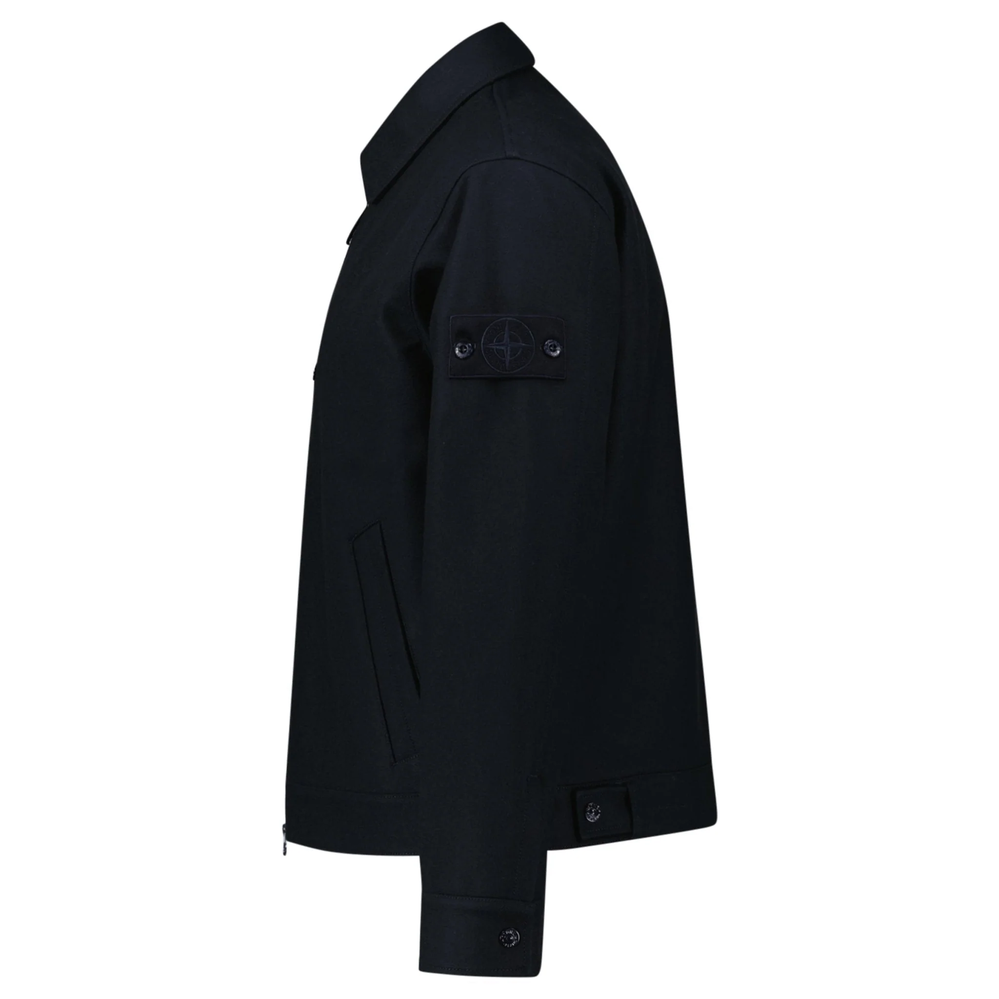 Stone Island Ghost Zip-Up Overshirt in Navy - Image 2