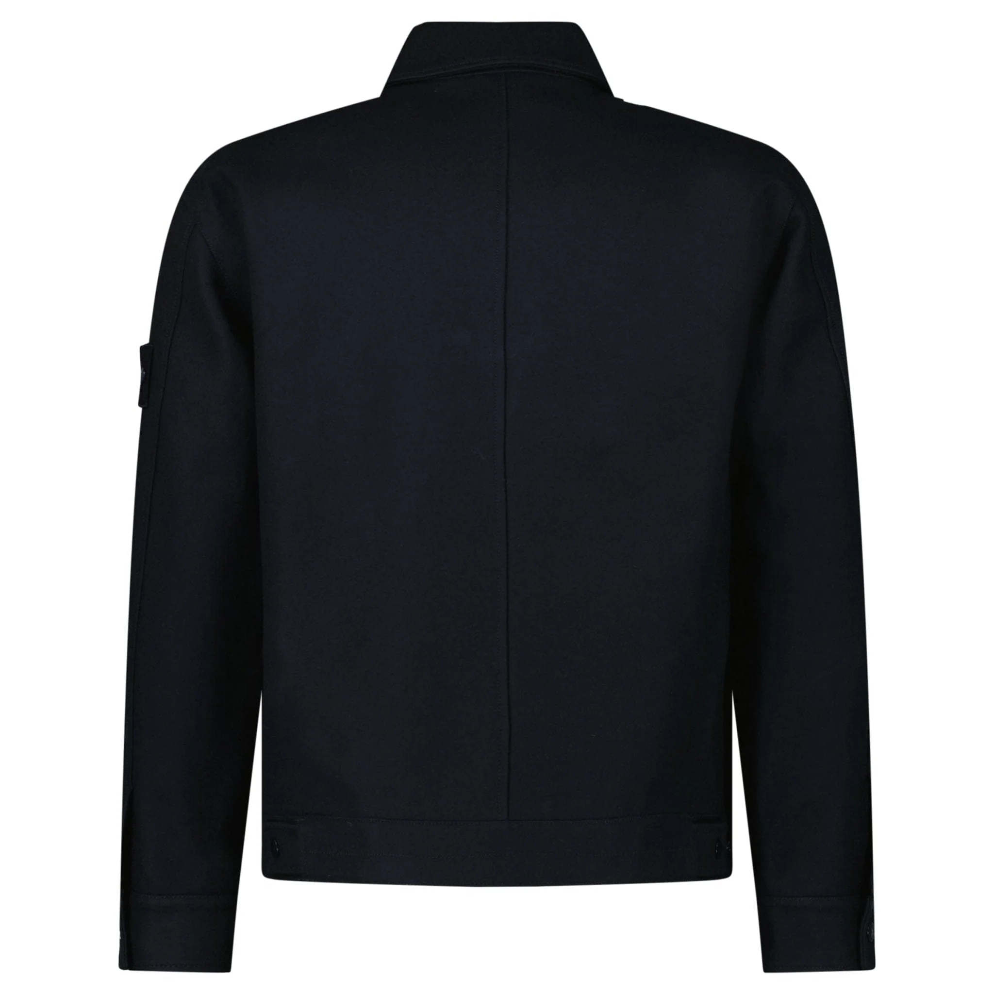 Stone Island Ghost Zip-Up Overshirt in Navy - Image 3