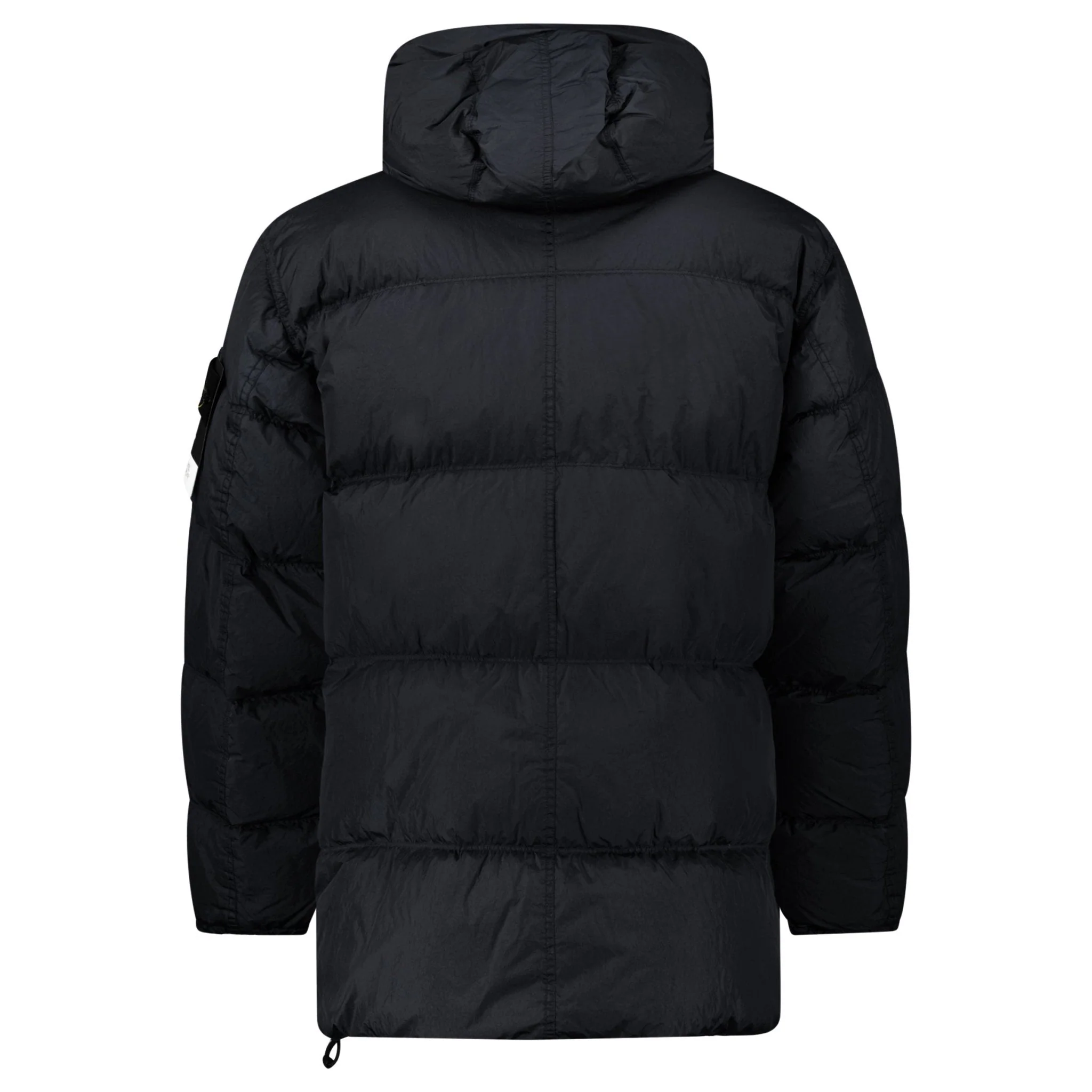 Stone Island Hooded Down Crinkle Reps NY Jacket in Black - Image 3