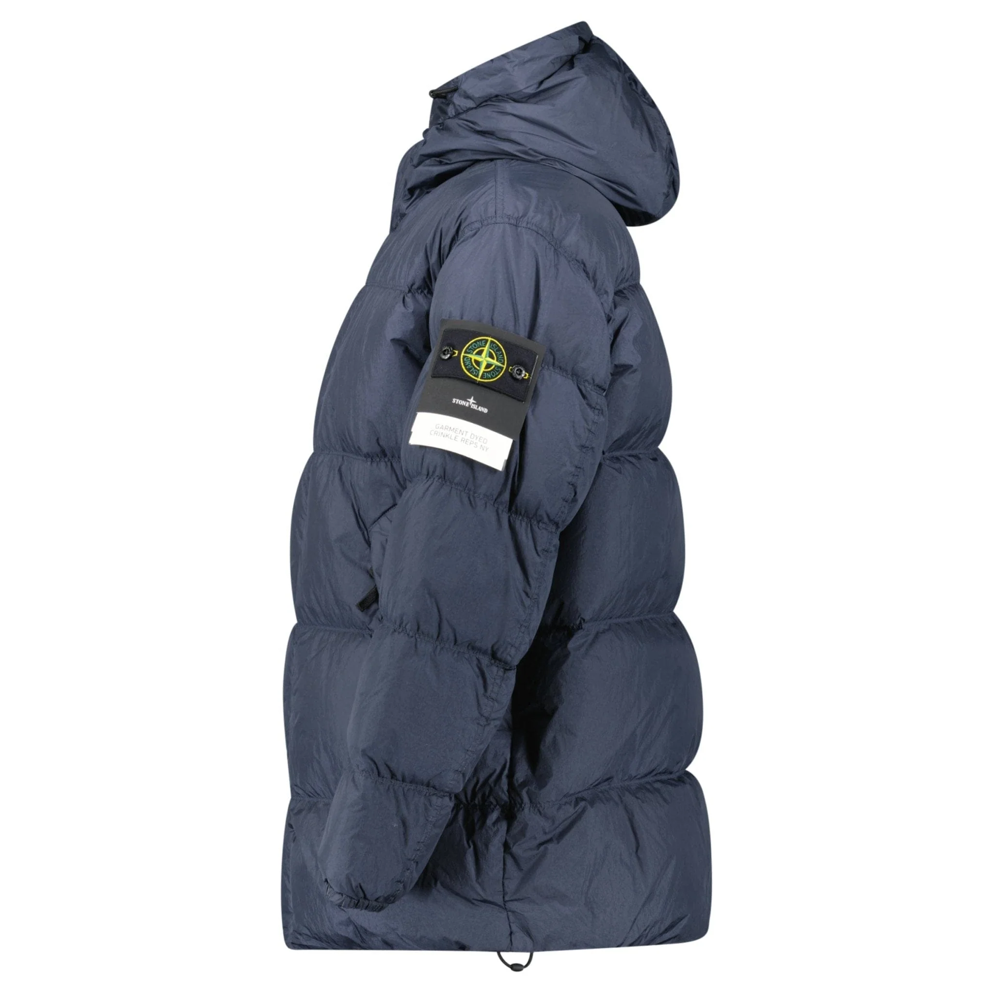 Stone Island Hooded Down Crinkle Reps NY Jacket in Navy - Image 2