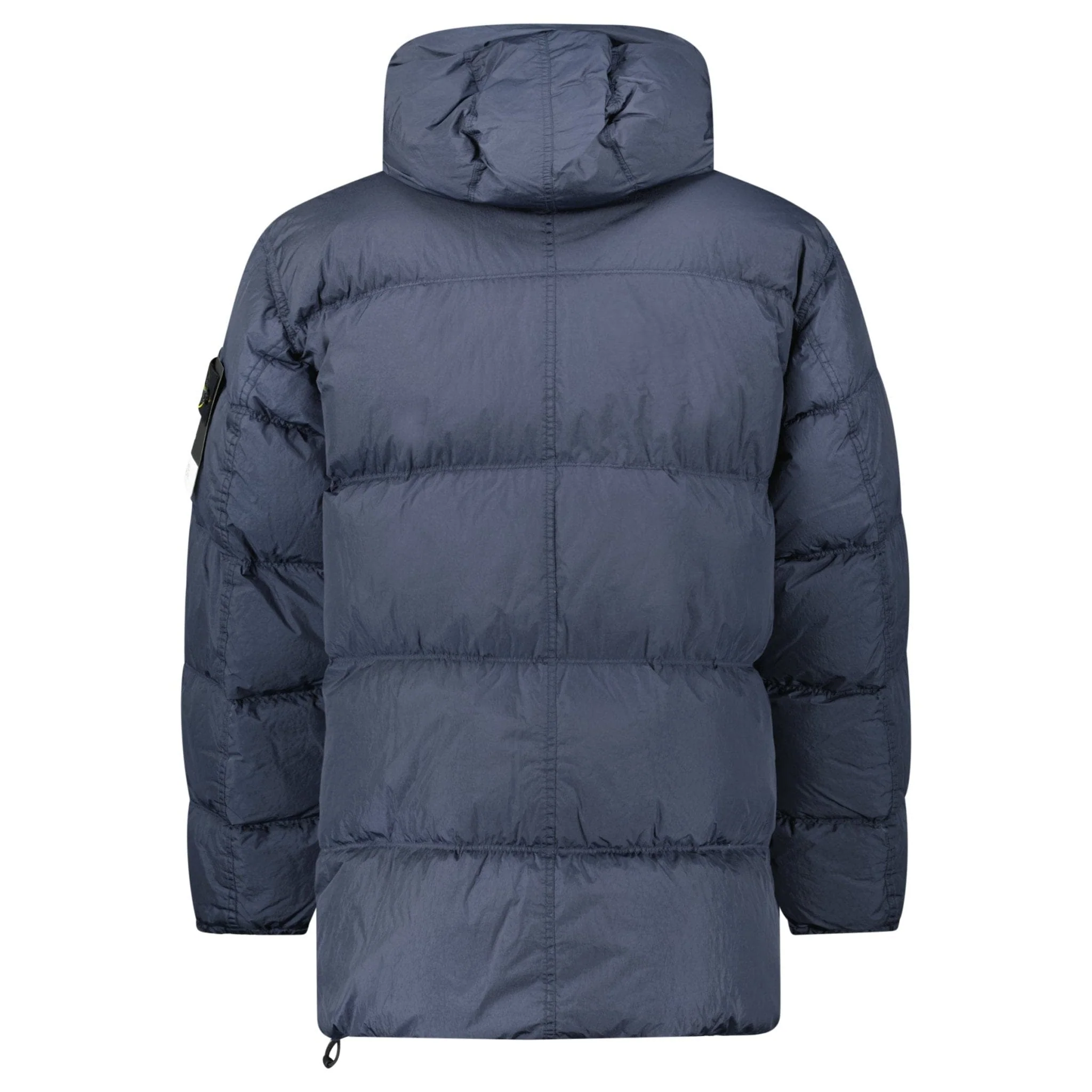 Stone Island Hooded Down Crinkle Reps NY Jacket in Navy - Image 3