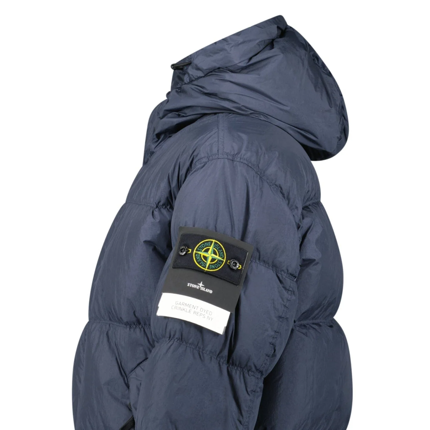 Stone Island Hooded Down Crinkle Reps NY Jacket in Navy - Image 5
