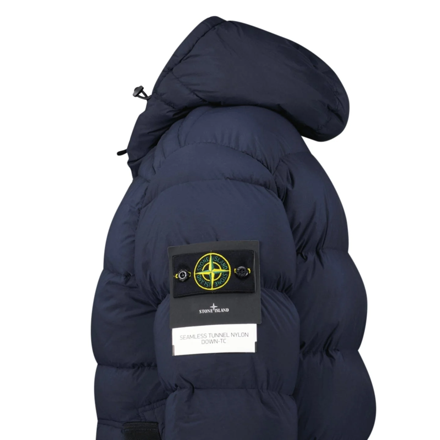 Stone Island Hooded Puffer Jacket In Seamless Tunnel Nylon Navy - Image 4