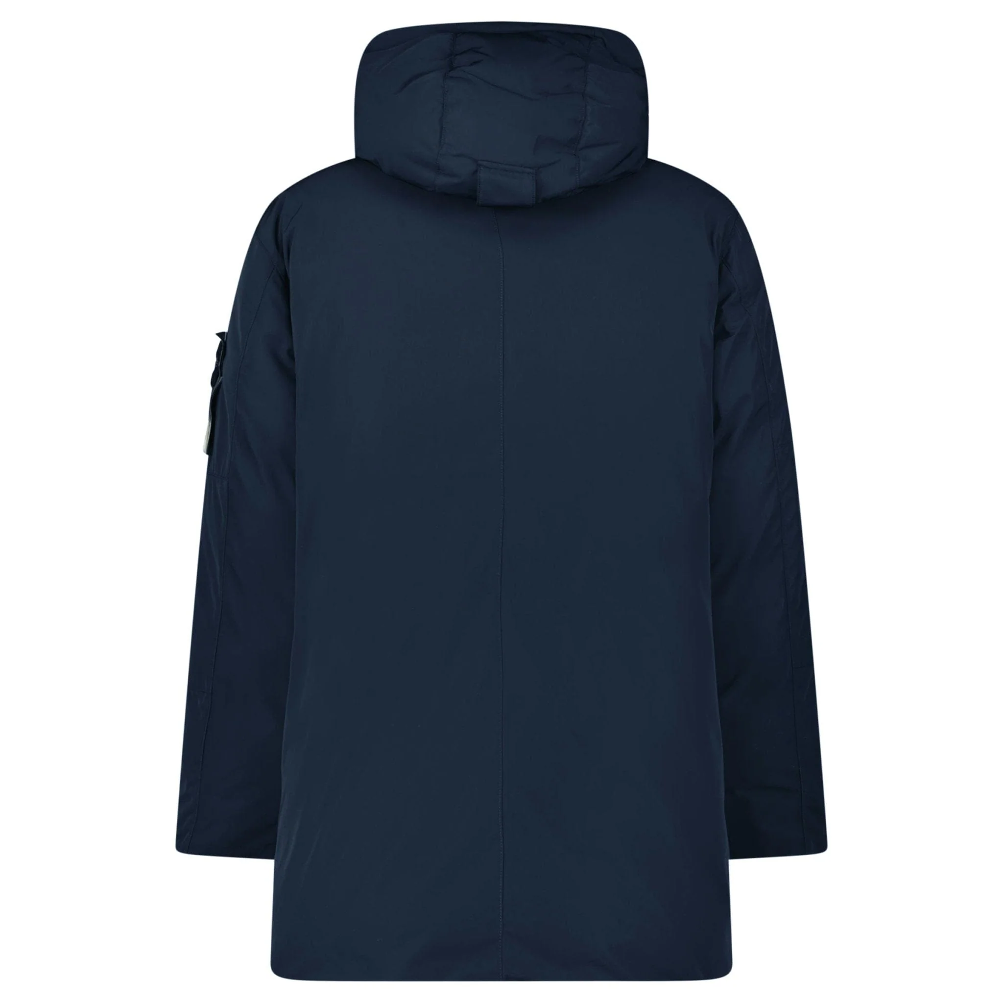 Stone Island Micro Twill Long Parka in Navy - Image 3