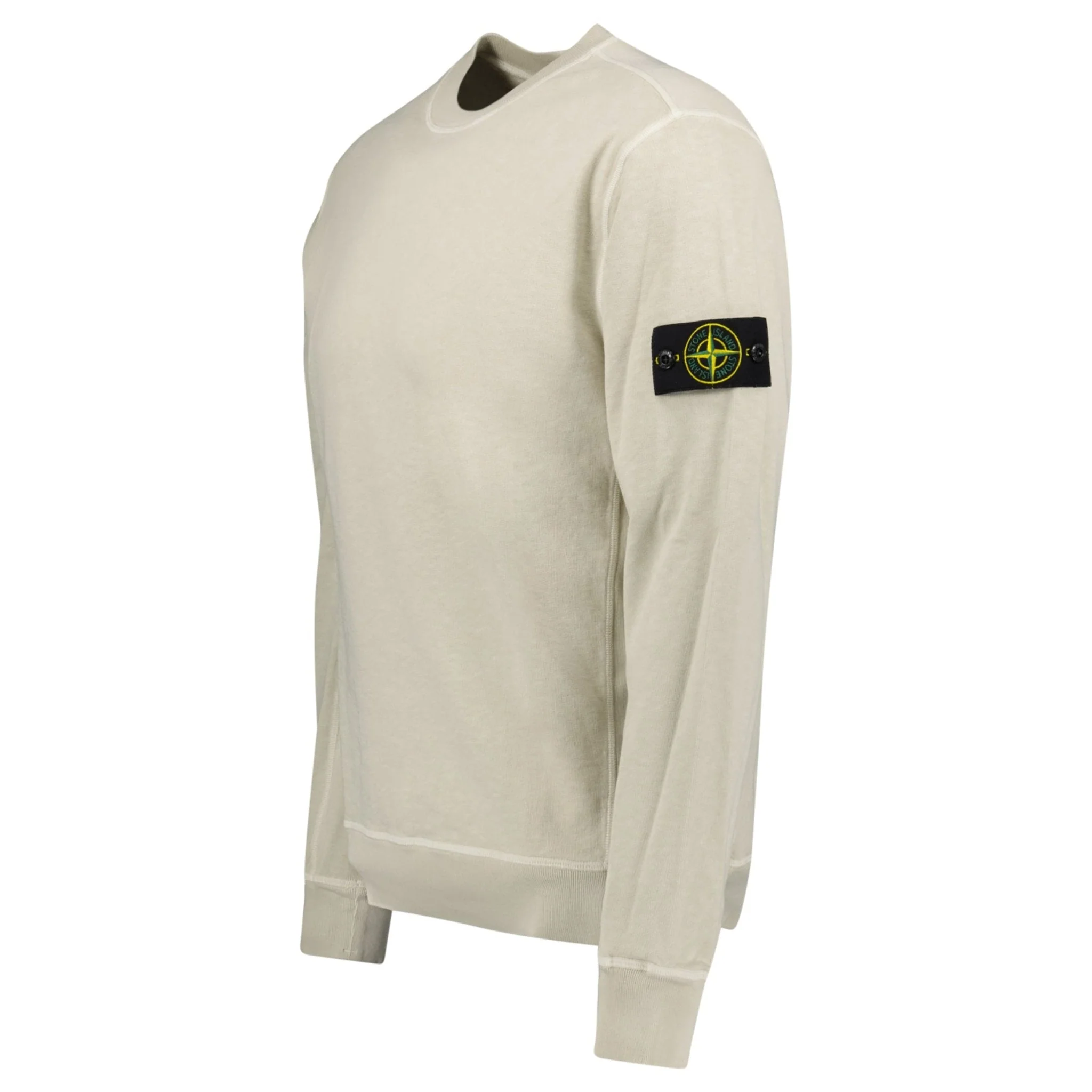 Stone Island Old Effect Crewneck Sweatshirt Beige - Image 3