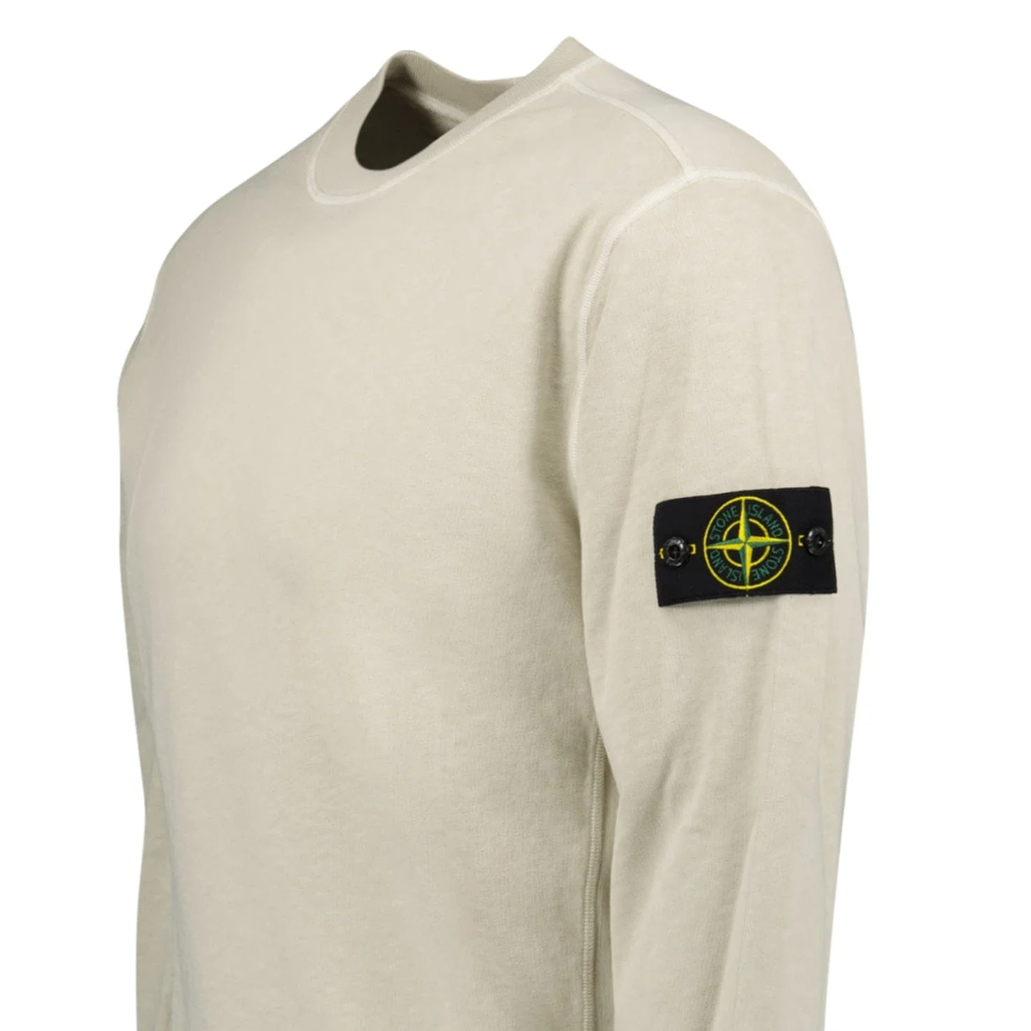 Stone Island Old Effect Crewneck Sweatshirt Beige - Image 5