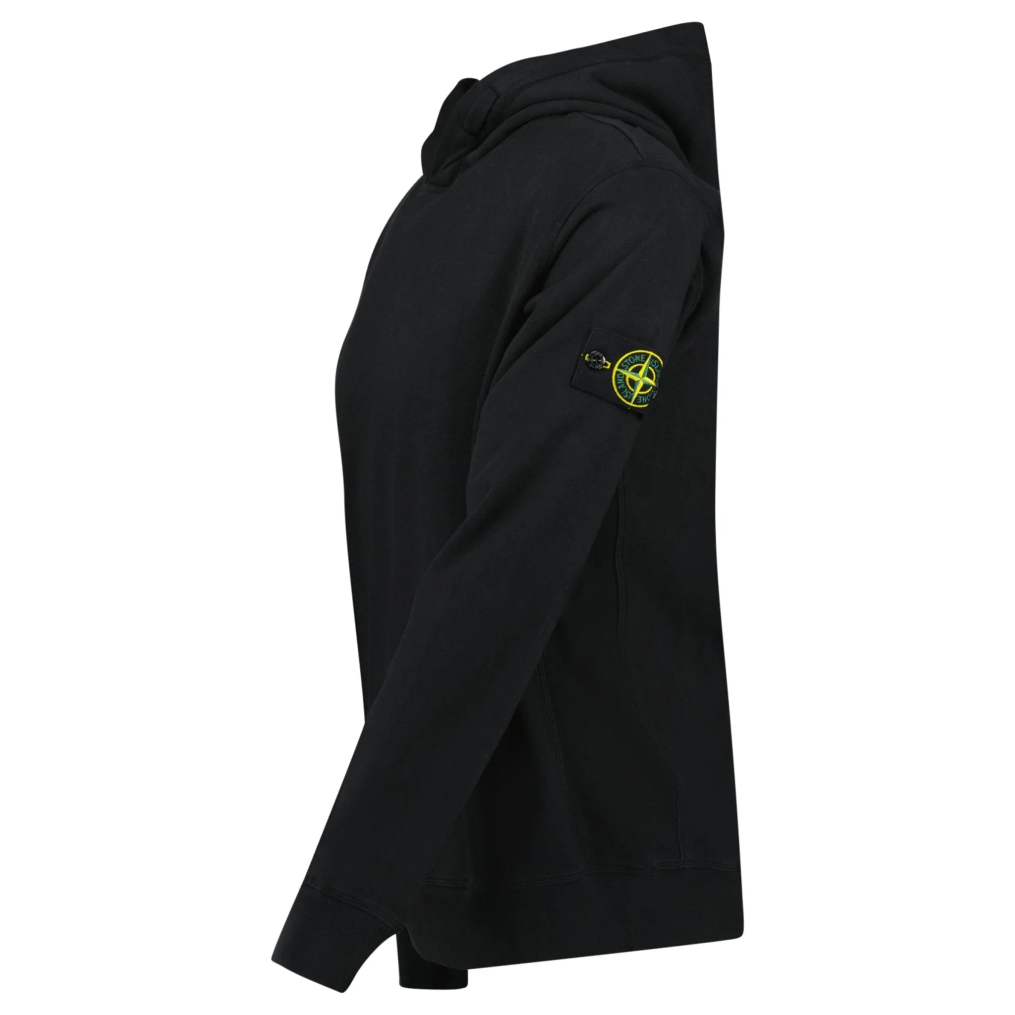 Stone Island ‘Old’ Treatment Hooded Sweatshirt In Black - Image 2