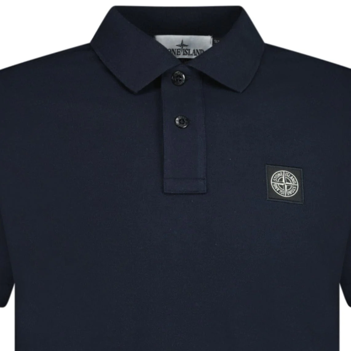 Stone Island Patch Polo T-Shirt Slim Fit Navy - Image 3