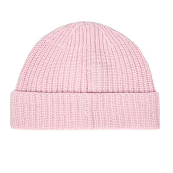 Stone Island Pink Beanie with Compass Patch - Image 2