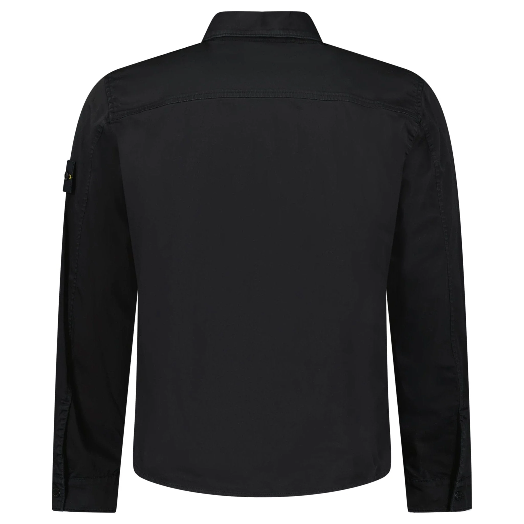 Stone Island Stretch Organic Cotton Satin Overshirt in Black - Image 4