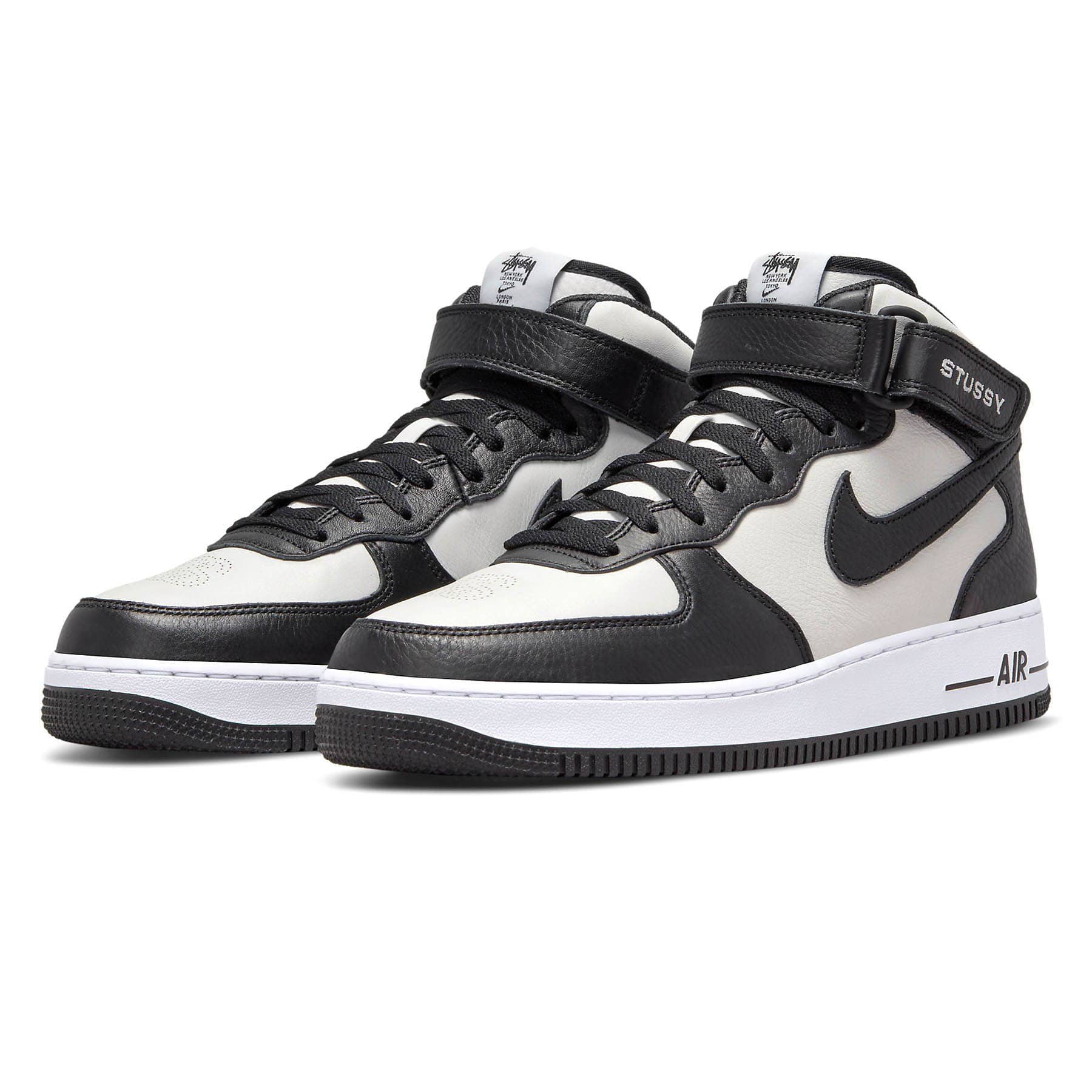 Stussy x Nike Air Force 1 Mid 'Black White' - Image 2