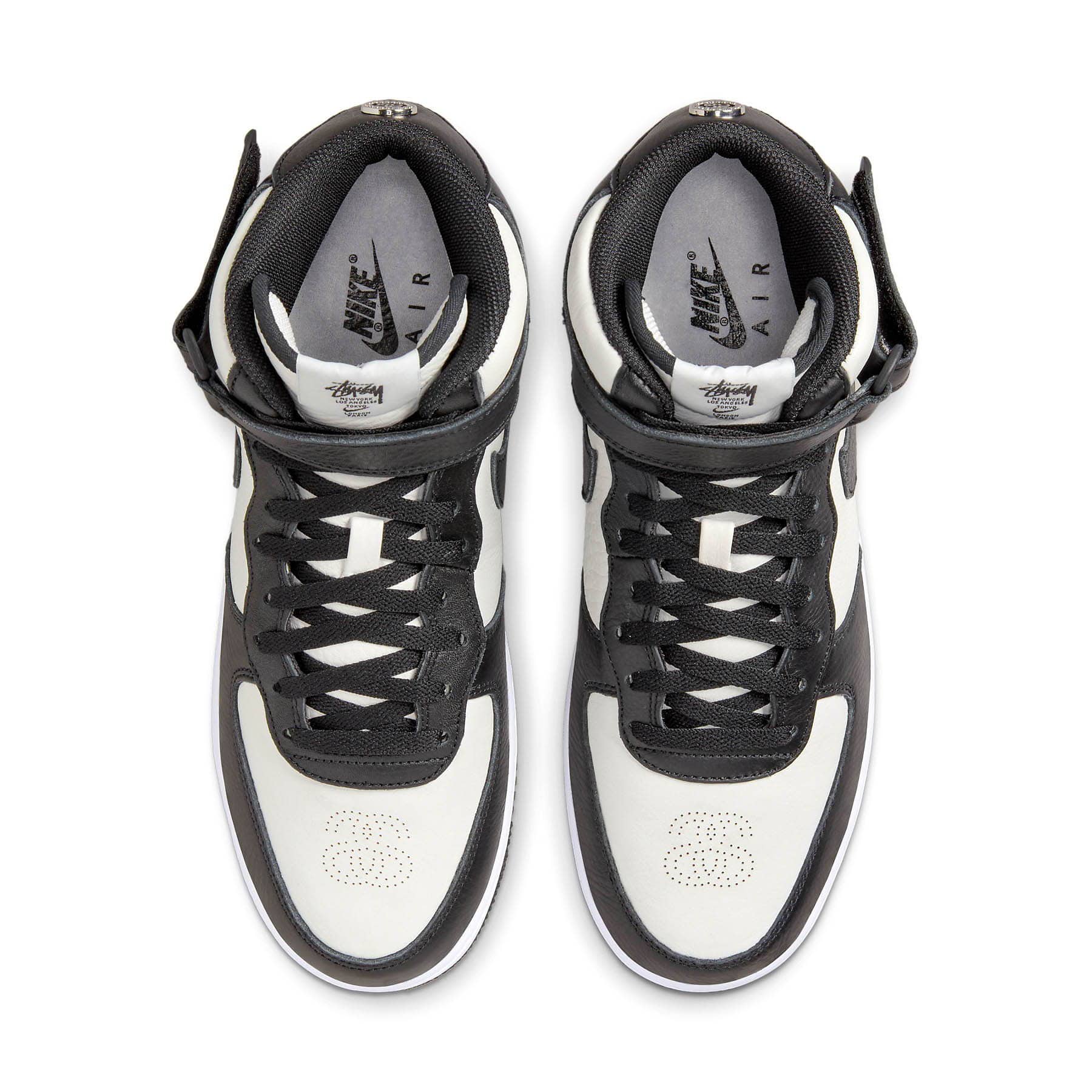 Stussy x Nike Air Force 1 Mid 'Black White' - Image 3