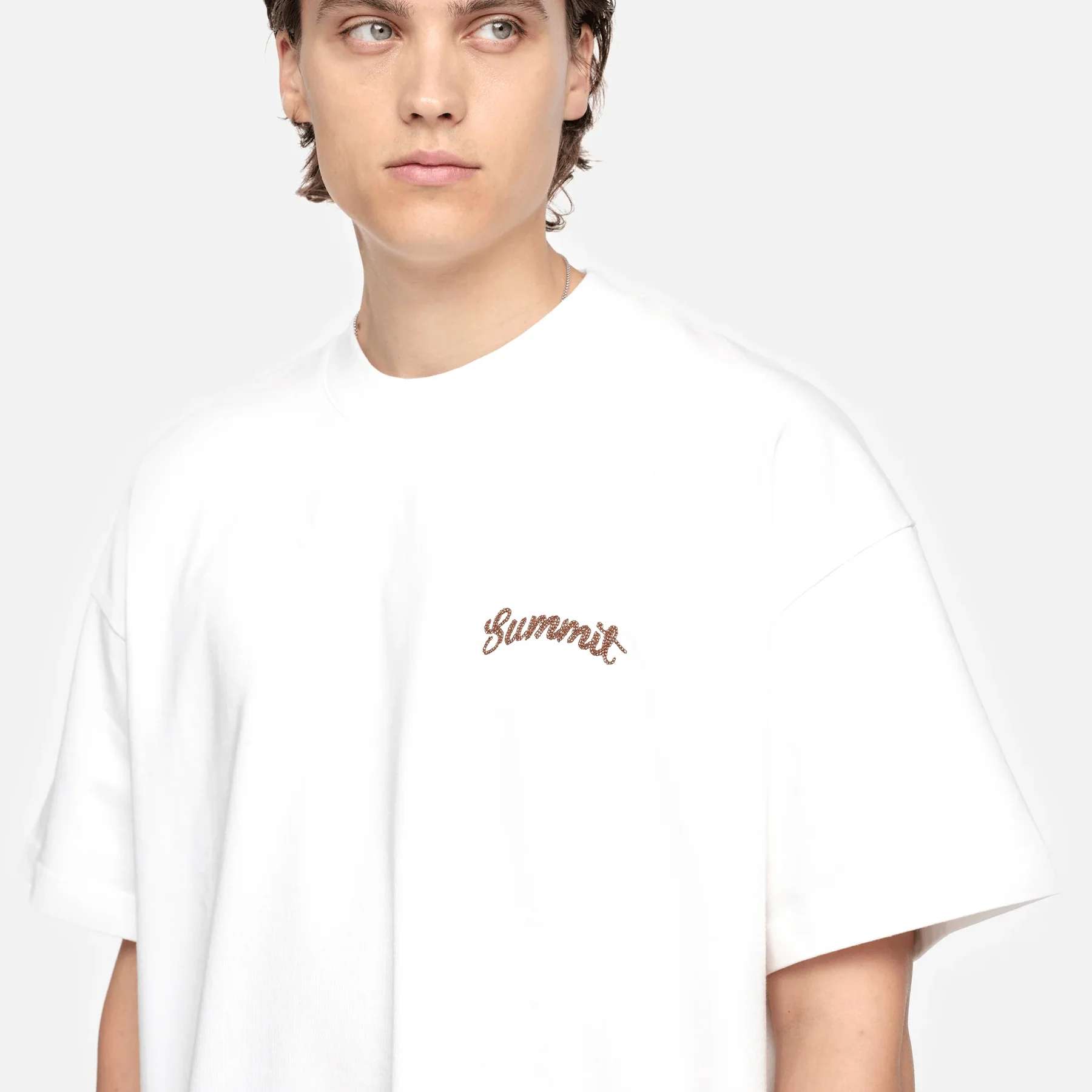Summit Chainstitch T-Shirt 'Ecru' - Image 3