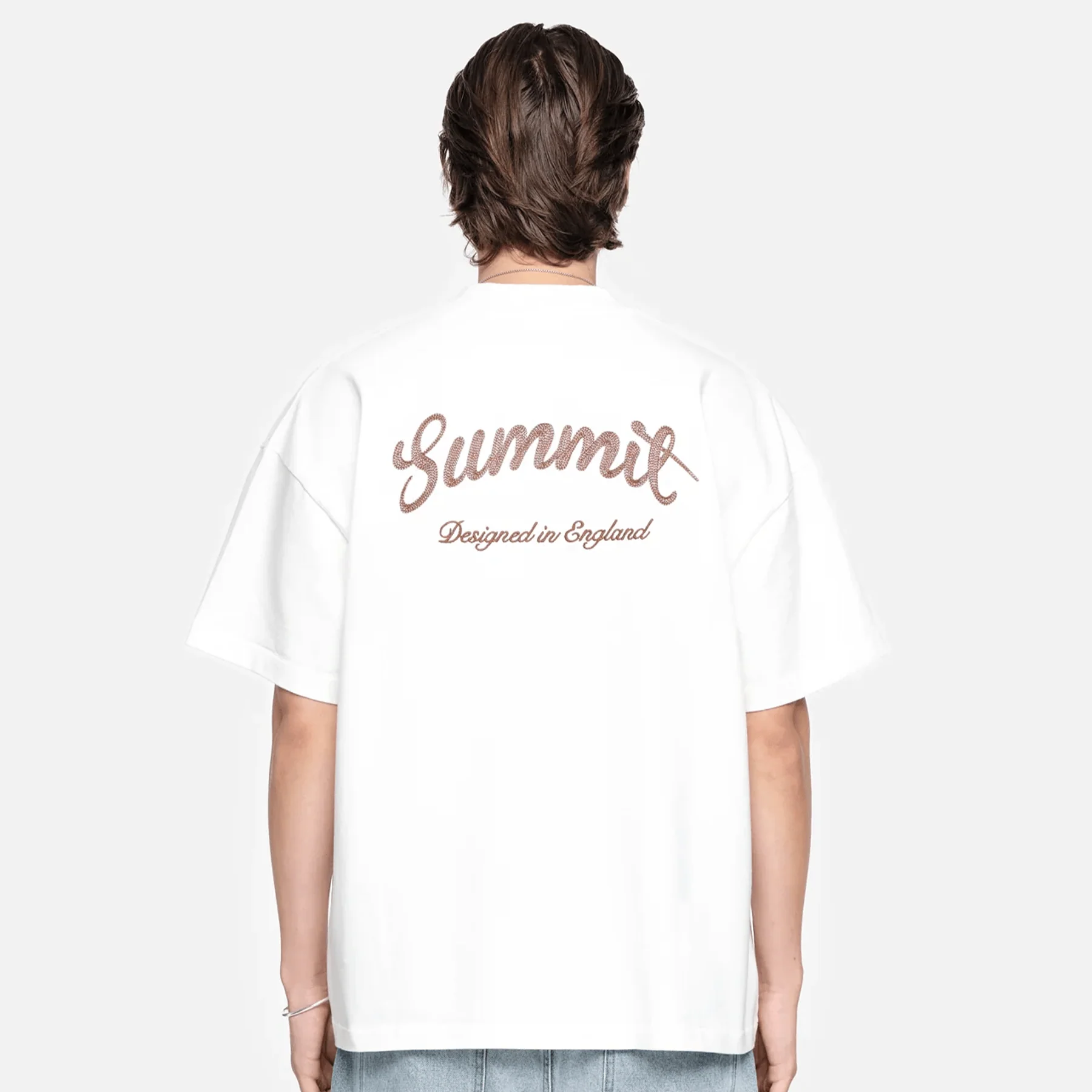 Summit Chainstitch T-Shirt 'Ecru' - Image 4