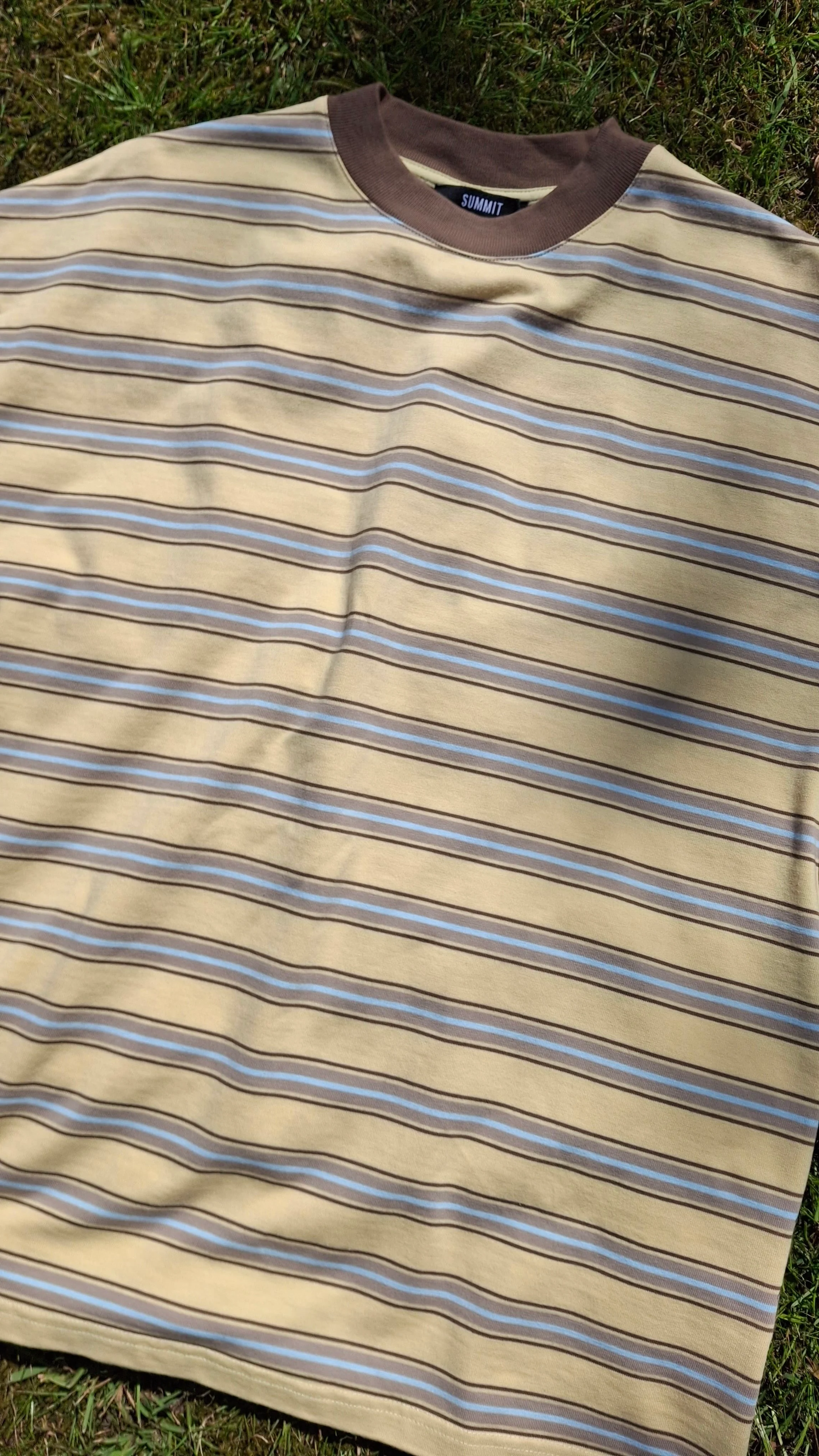 Summit Stripe Short Sleeve T-Shirt 'Yellow' - Image 7