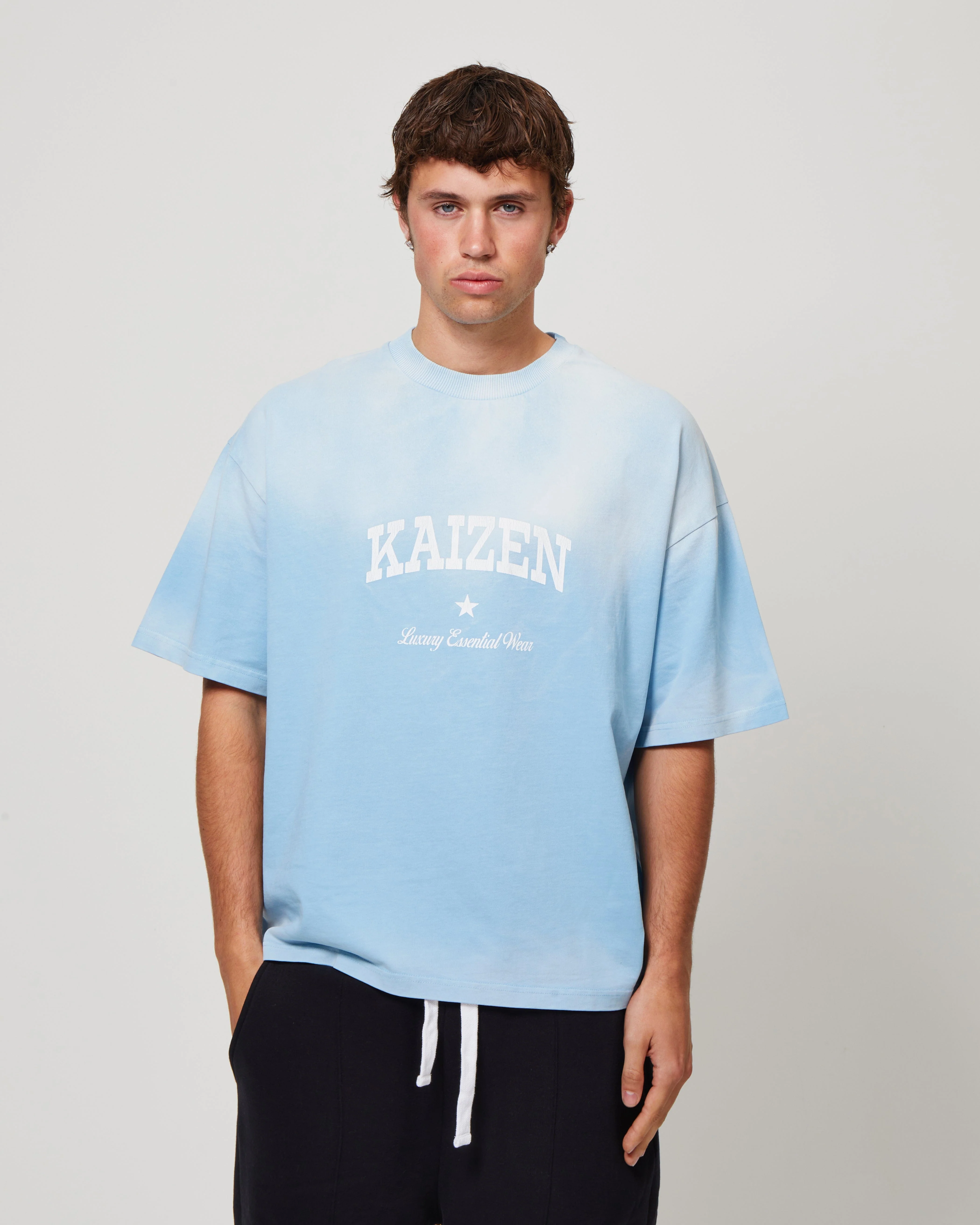 KAIZEN MARKET SUNFADED TEE BLUE - Image 3