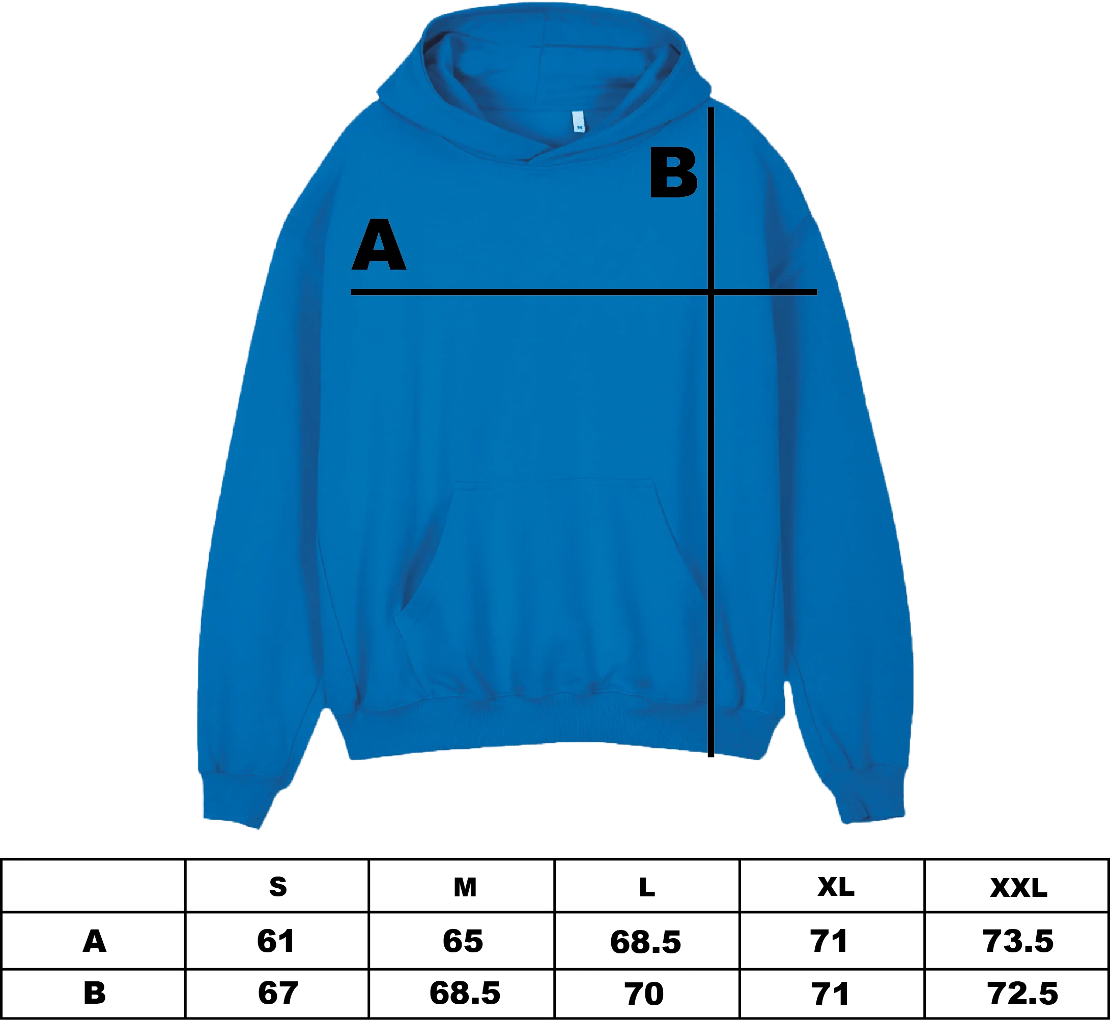 KAIZEN MARKET SUNRISE HOODIE COBALT BLUE - Image 3