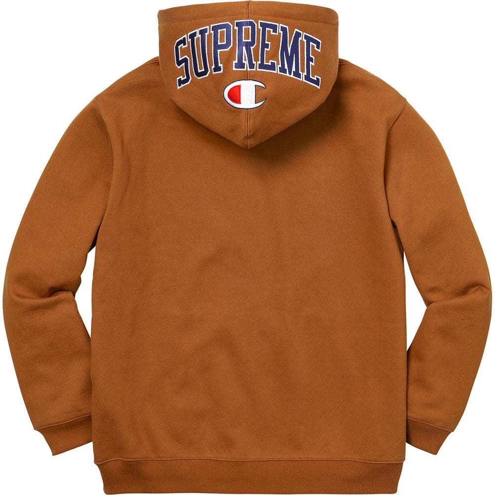 Supreme Champion Arc Logo Zip Up Sweat - Brown - Image 2