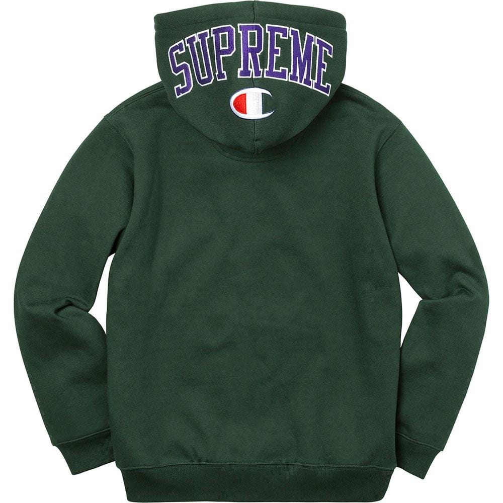 Supreme Champion Arc Logo Zip Up Sweat - Dark Green - Image 2