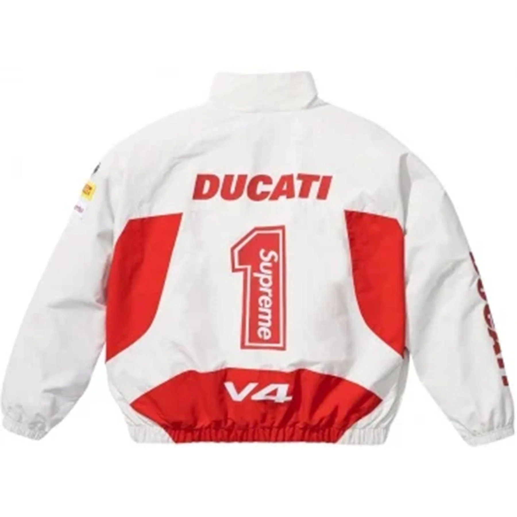 Supreme x Ducati Track Jacket 'White Red' - Image 2
