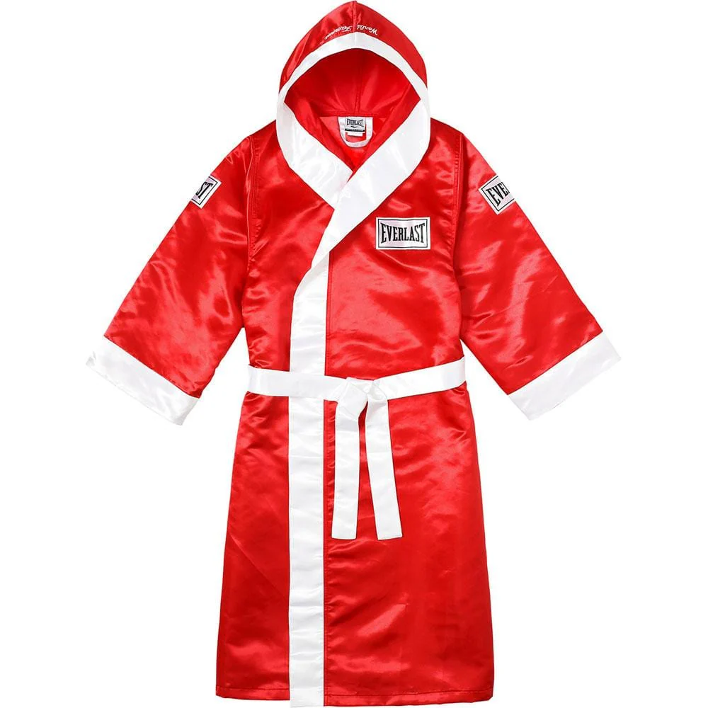 Supreme Everlast Satin Hooded Boxing Robe - Red
