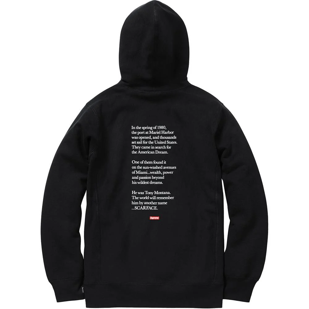 Supreme Scarface Friend Hooded Sweatshirt - Black - Image 2