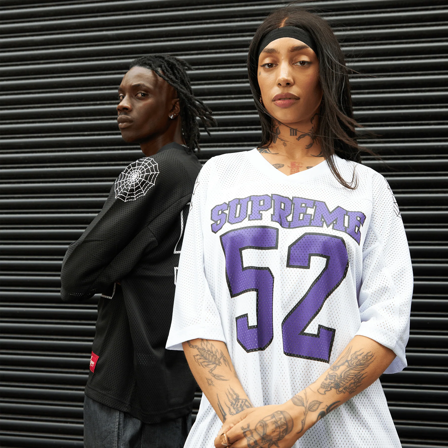 Supreme Spiderweb Football Jersey 'White' - Image 3