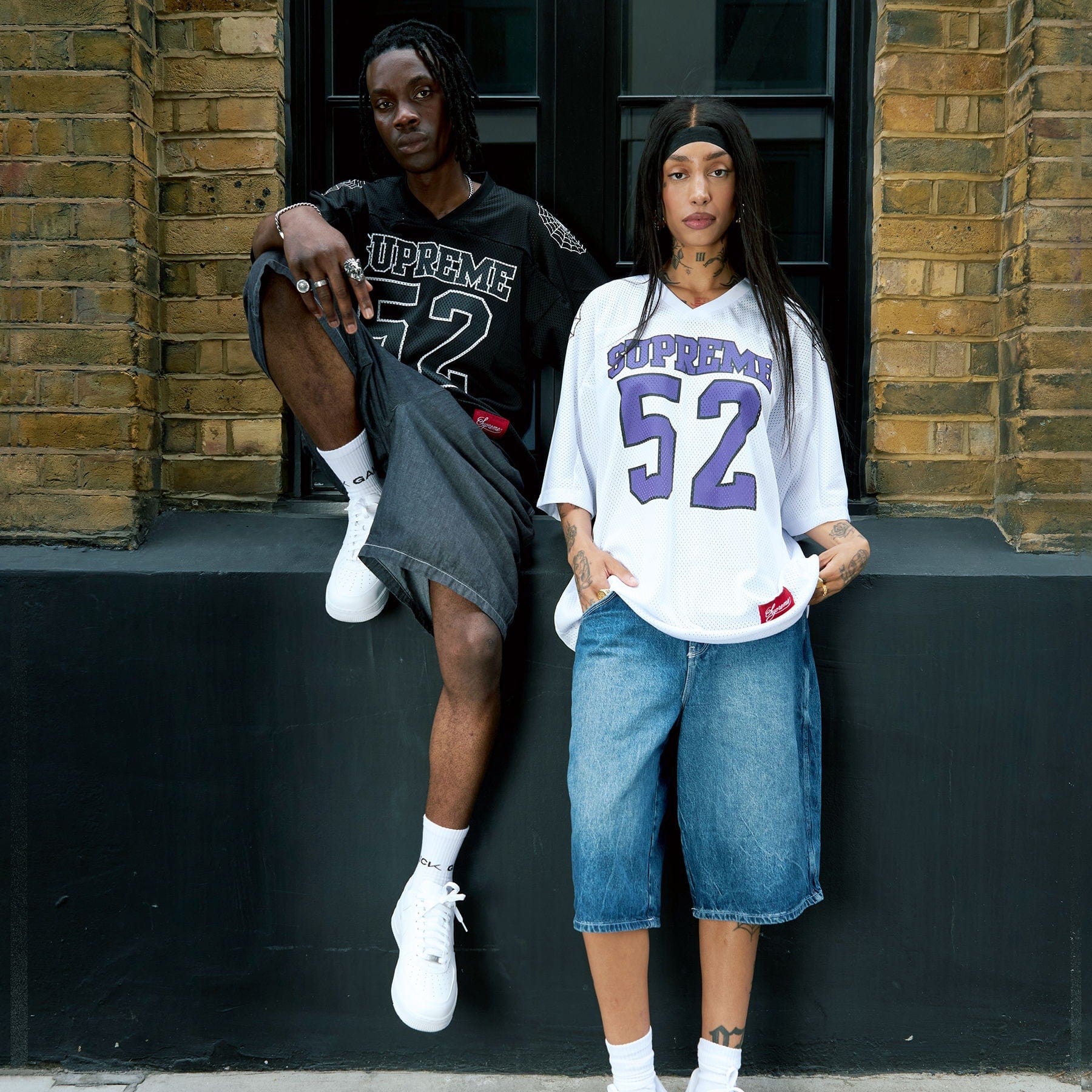 Supreme Spiderweb Football Jersey 'White' - Image 4
