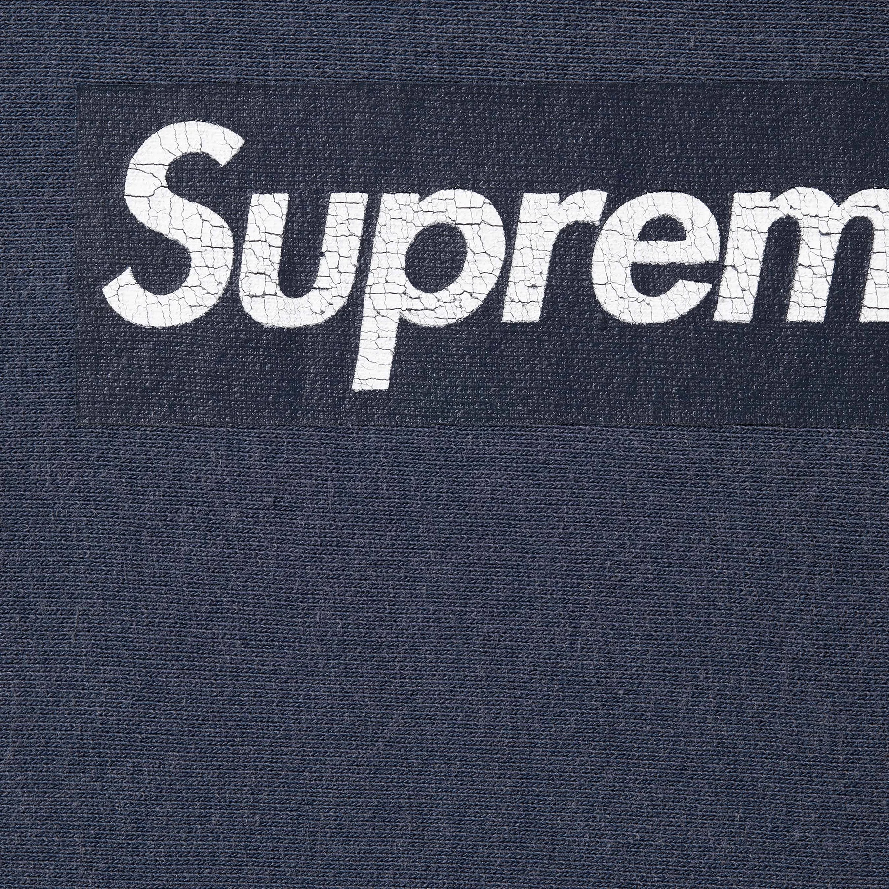 Supreme Washed Box Logo Crewneck 'Navy' (SS25) - Image 2