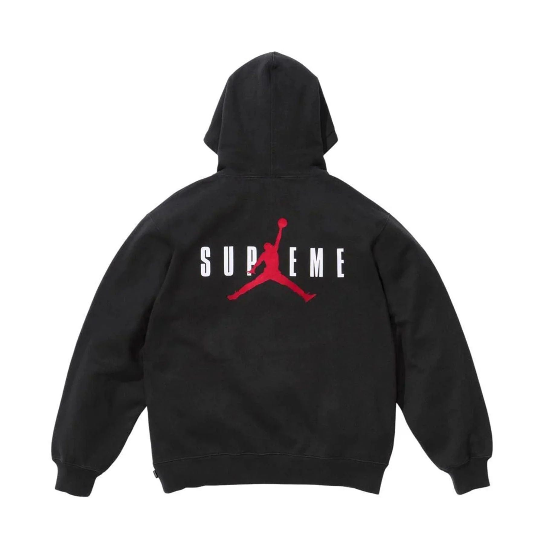 Supreme x Jordan Hoodie 'Black' - Image 2