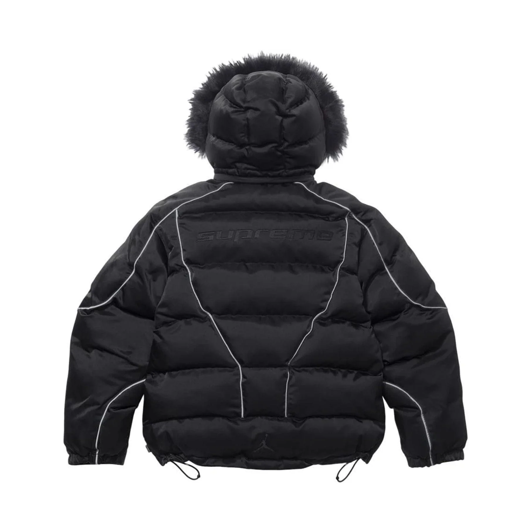Supreme x Jordan Puffer Jacket 'Black' - Image 3