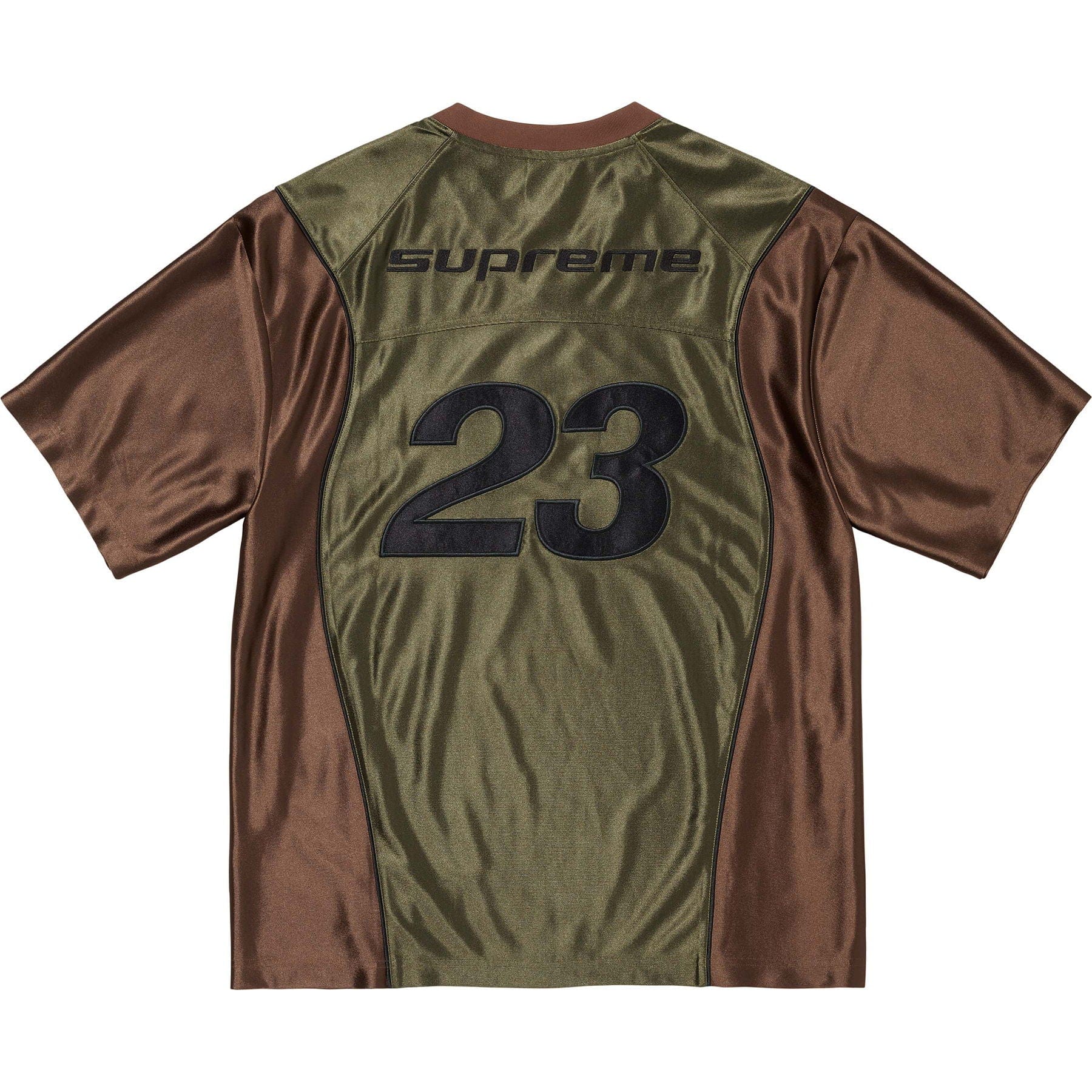 Supreme x Jordan Warm Up Jersey 'Olive/Brown' - Image 2
