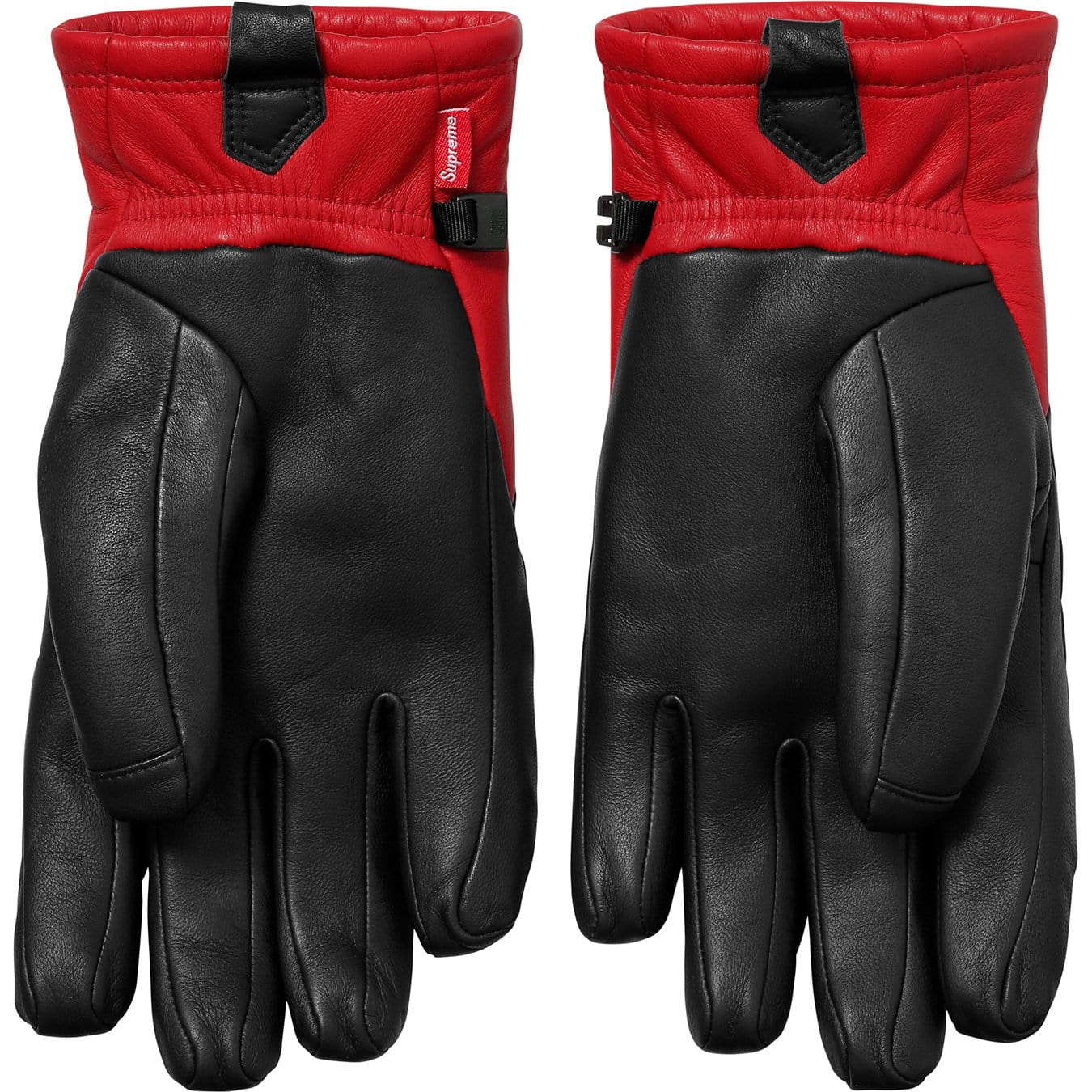 Supreme-The North Face Leather Gloves - Red - Image 3