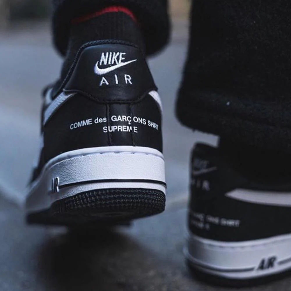 Supreme x Comme des Garçons SHIRT x Air Force 1 Low 'Black' - Image 7
