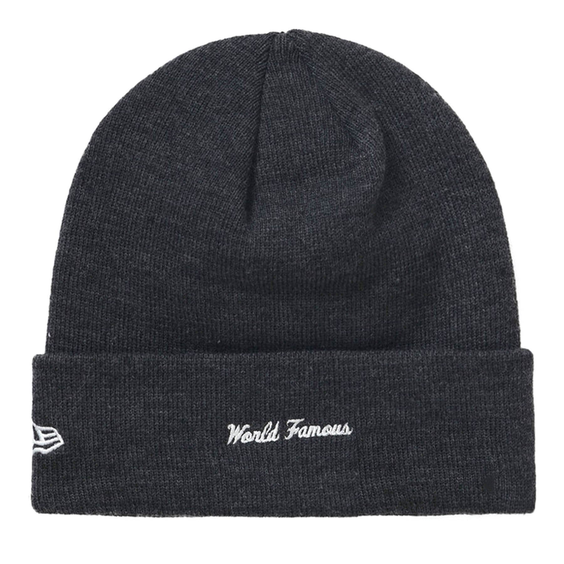 Supreme x New Era Box Logo Beanie 'Charcoal' - Image 2