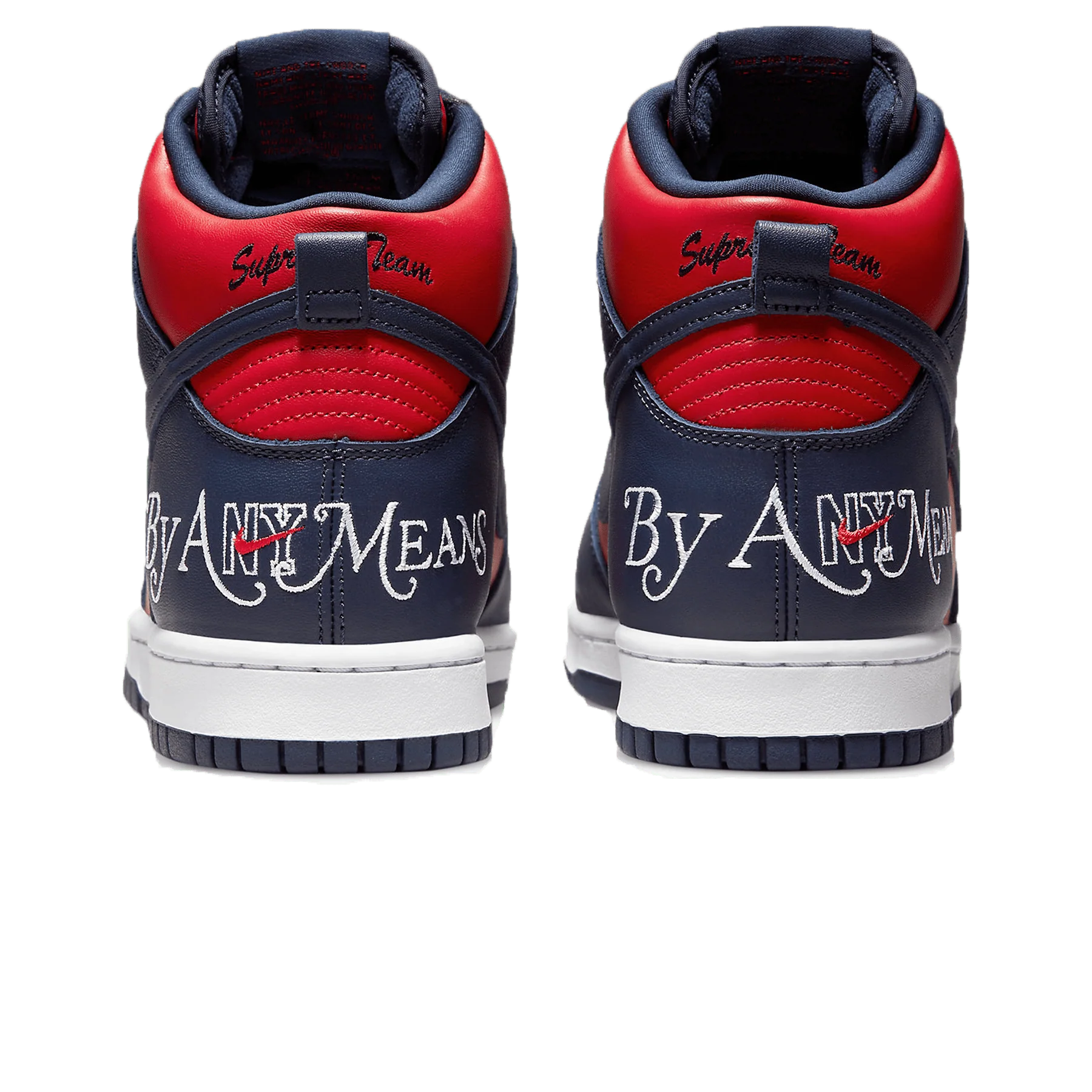 Supreme x Nike Dunk High SB 'By Any Means - Red Navy' - Image 3